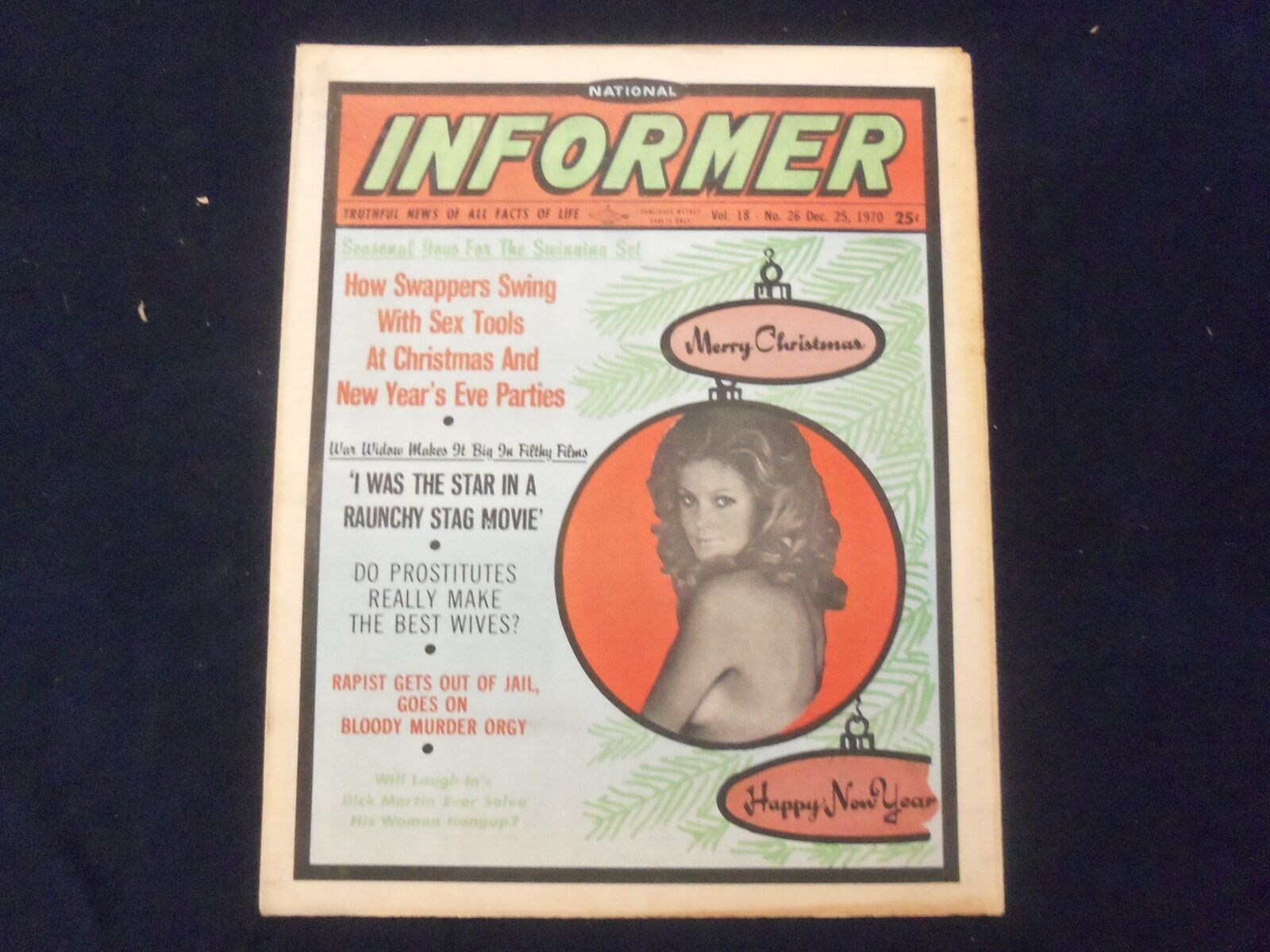 1970 DEC 25 NATIONAL INFORMER NEWSPAPER -MERRY CHRISTMAS-HAPPY NEW YEAR- NP 7309