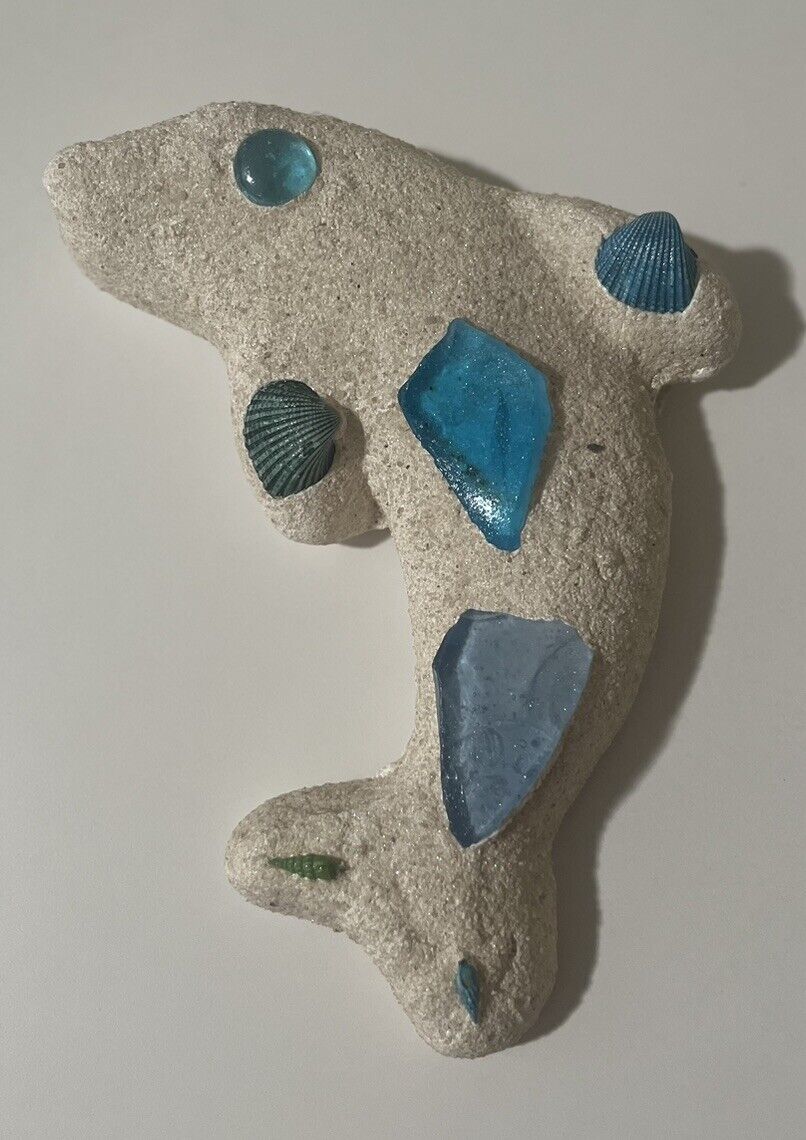 Dolphin Hanging Decor With Crystals And Shells
