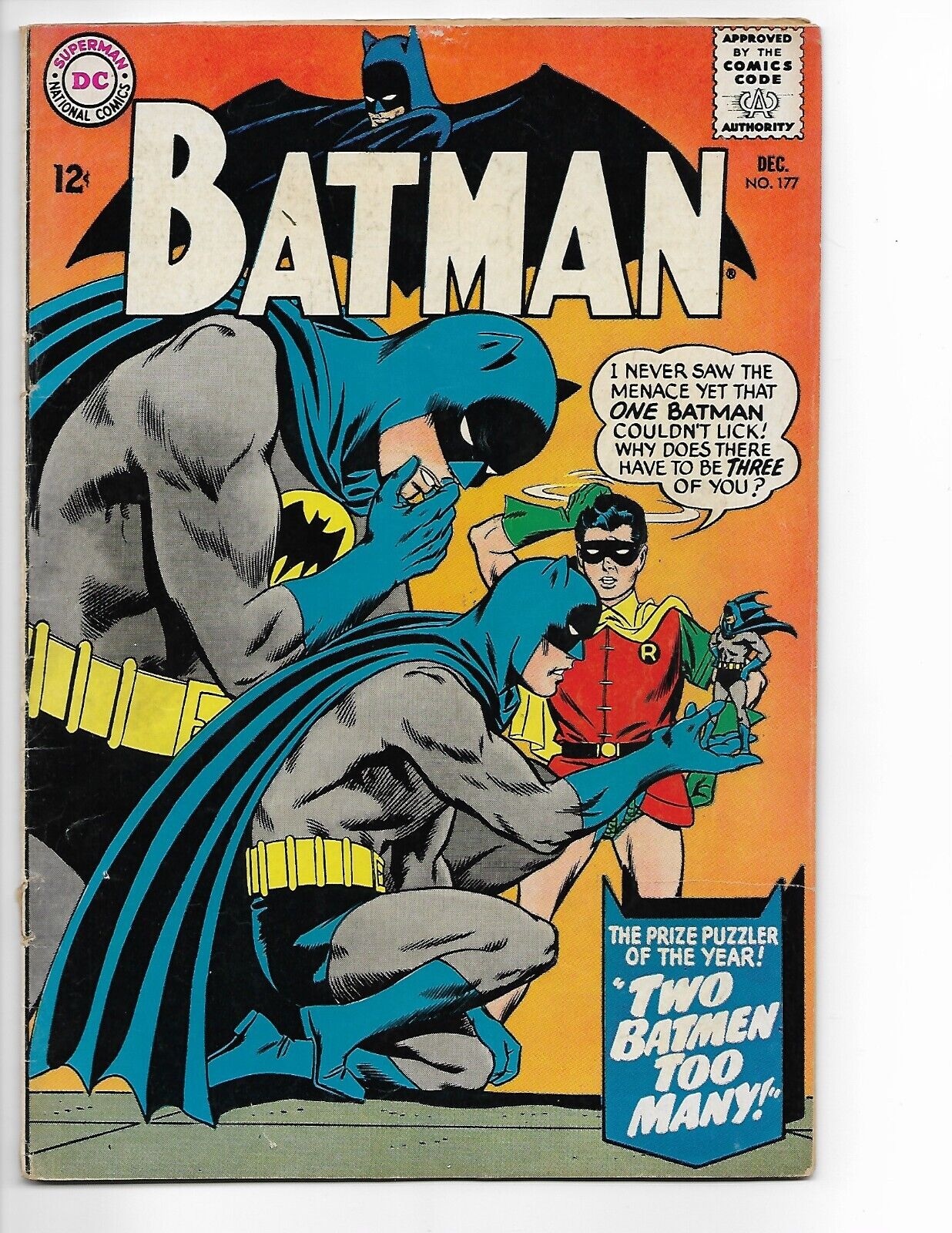 Batman #177 VG/F   1965 DC Comics Two Batmen Too Many