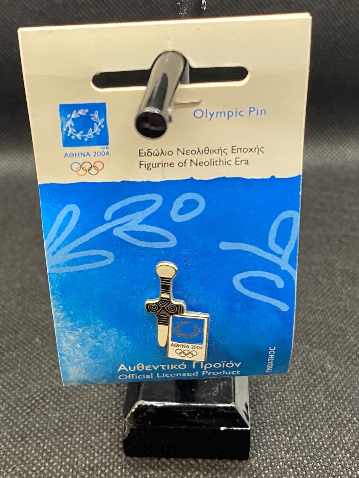 2004 Athens Olympic Pin with Neolithic Era figurine - Original Packaging - NEW