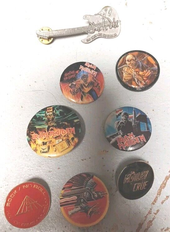 1980s 90s Rock Pins Maiden Judas
