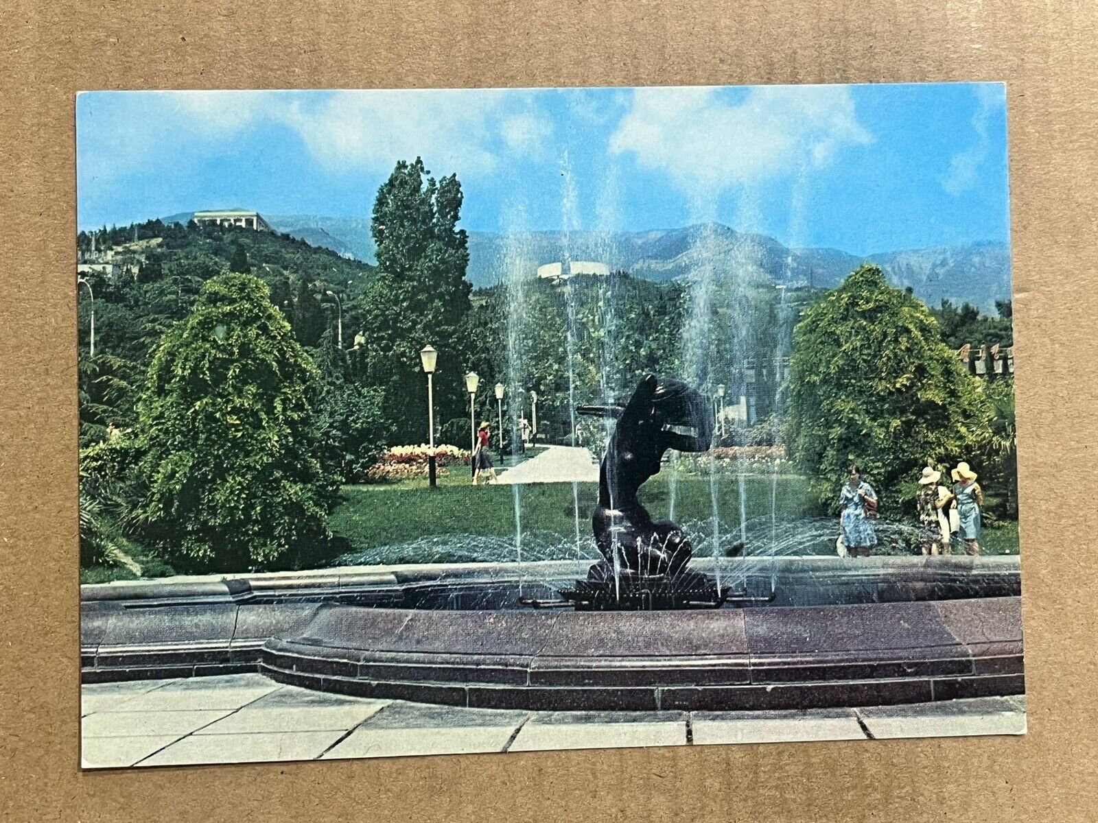 Postcard Yalta Crimea Ukraine USSR Russia Fountain Of Youth Vintage PC