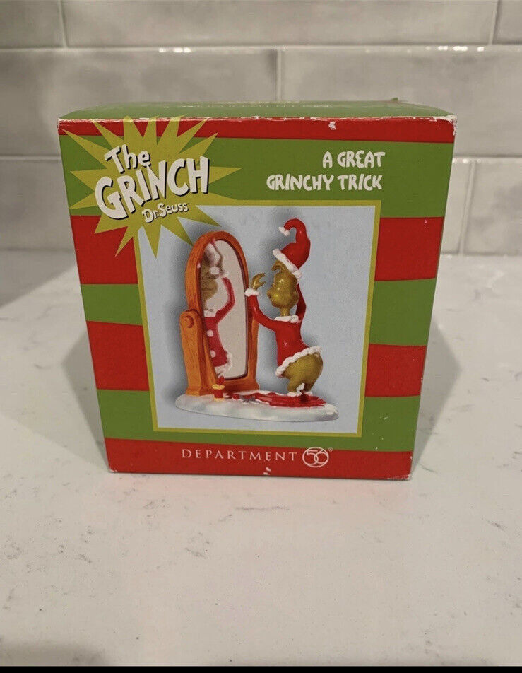 Dept 56 Who Village who-ville A Great Grinchy Trick Christmas Grinch as Santa