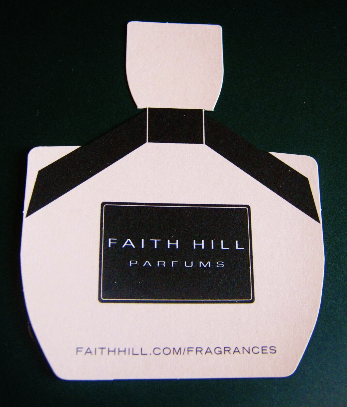 RARE FAITH HILL PERFUME CARD, BOTTLE SHAPED w/ BONUS STESTON PERFUME CARD