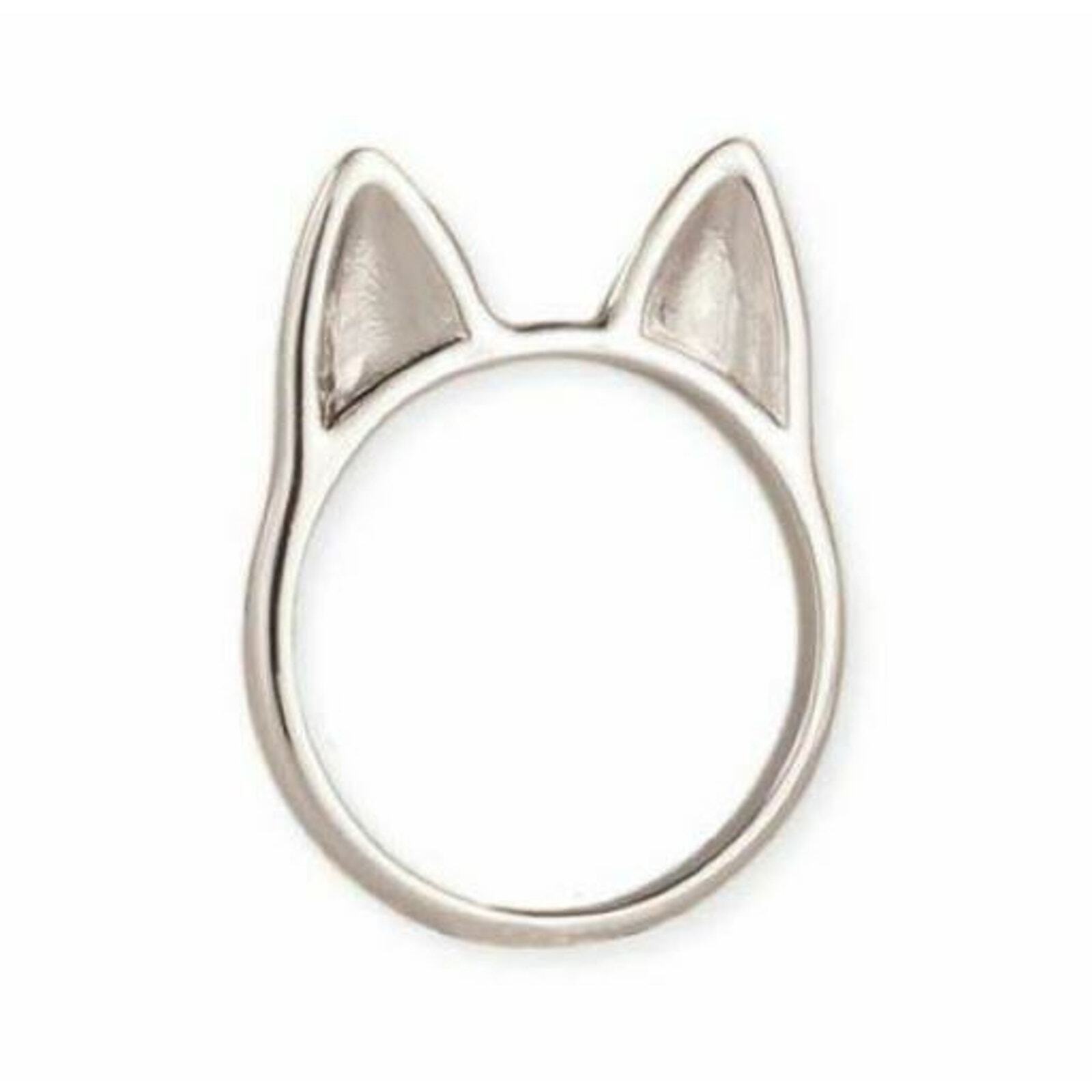 New Simply Feline Silver Cat Kitten Ears Ring sz 6 Cats Kittens Jewelry Gift
