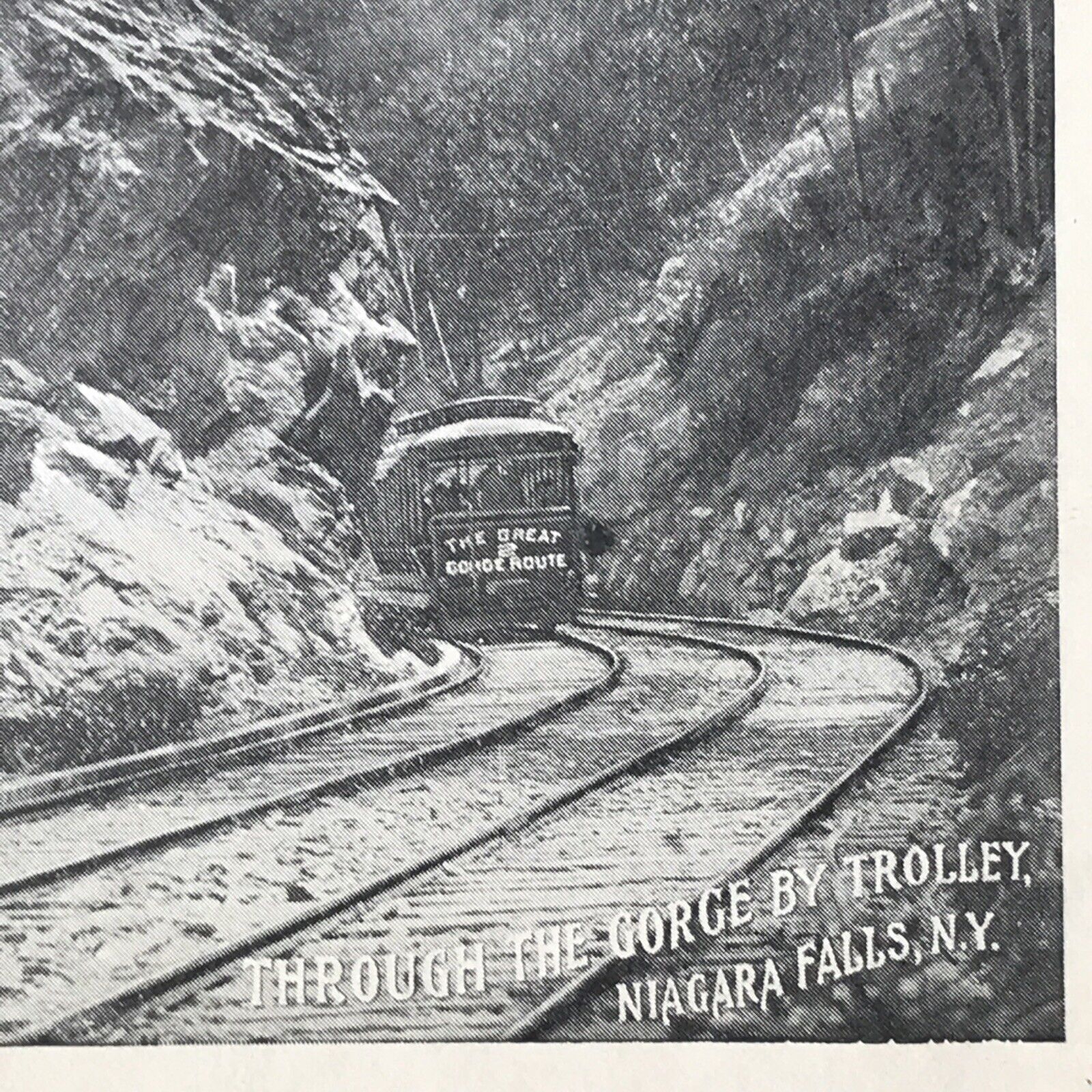 Antique 1900s Great Gorge Route Trolley Line Postcard Niagara Falls NY New York