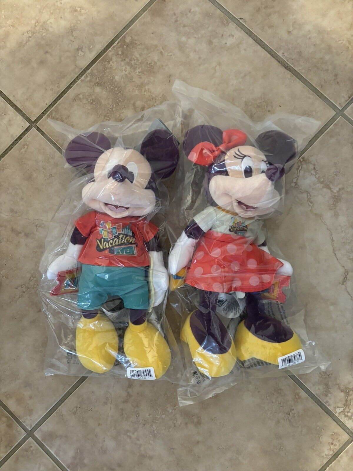 2023 Disney World Play In The Park Mickey & Minnie Mouse Set 14” Plush Animal