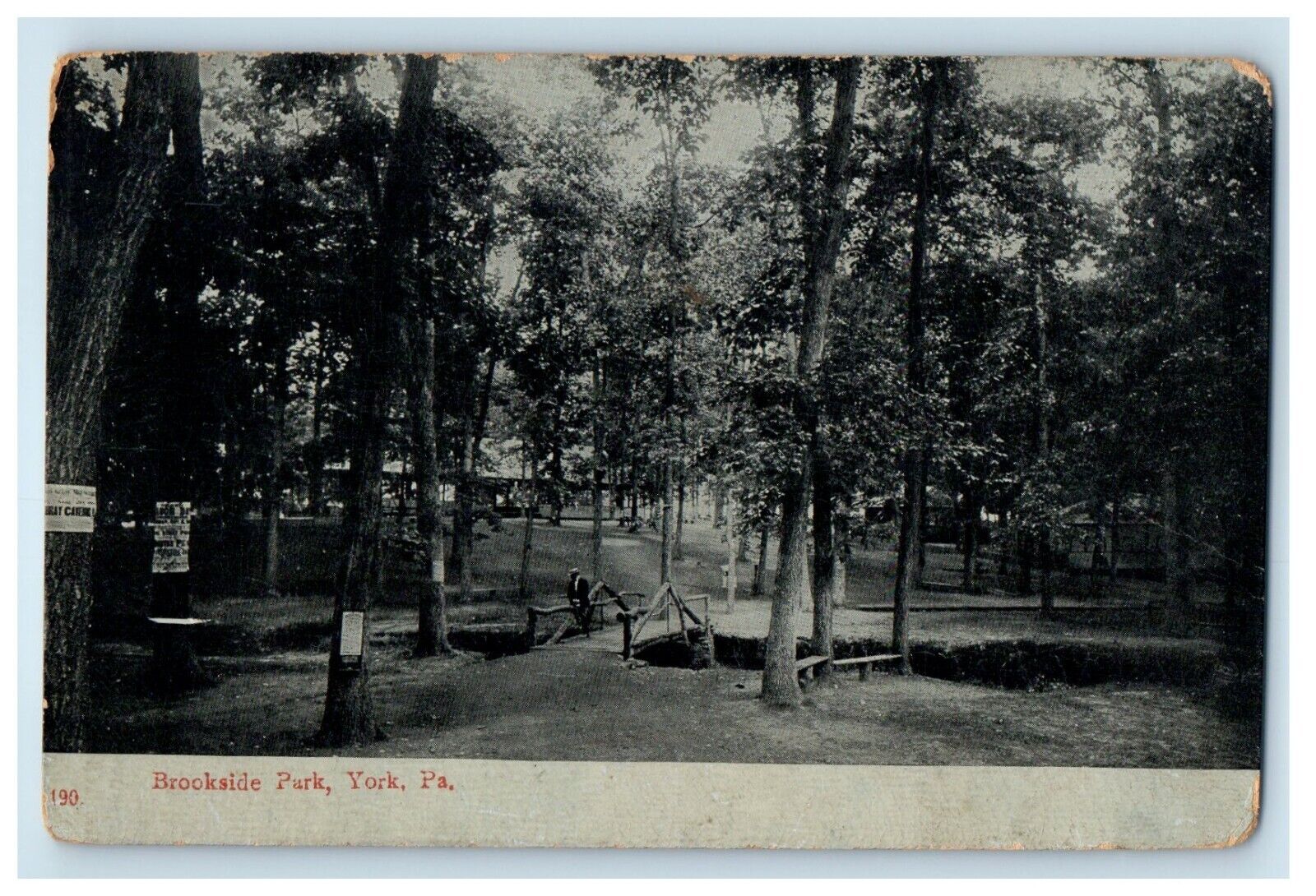 c1910s Brookside Park York Pennsylvania PA Posted Antique Postcard