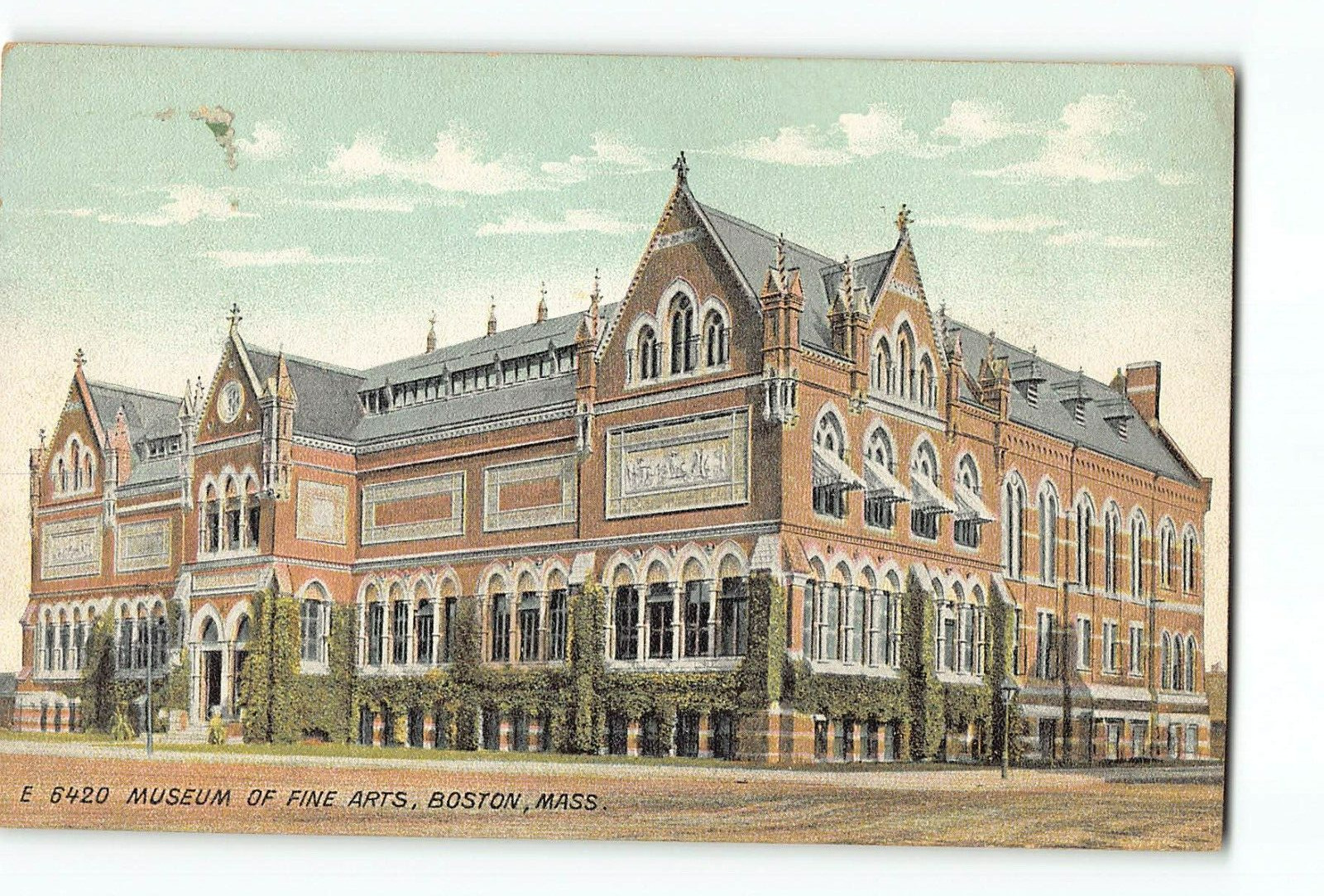 Old Vintage Postcard of MUSEUM OF FINE ARTS BOSTON MA