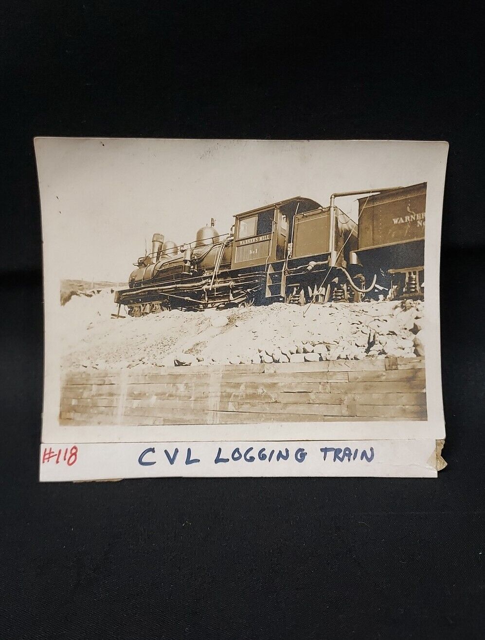 Early 1900s Conn. Valley Lumber Train No. Stratford NH Photo Van Dyke Logging 
