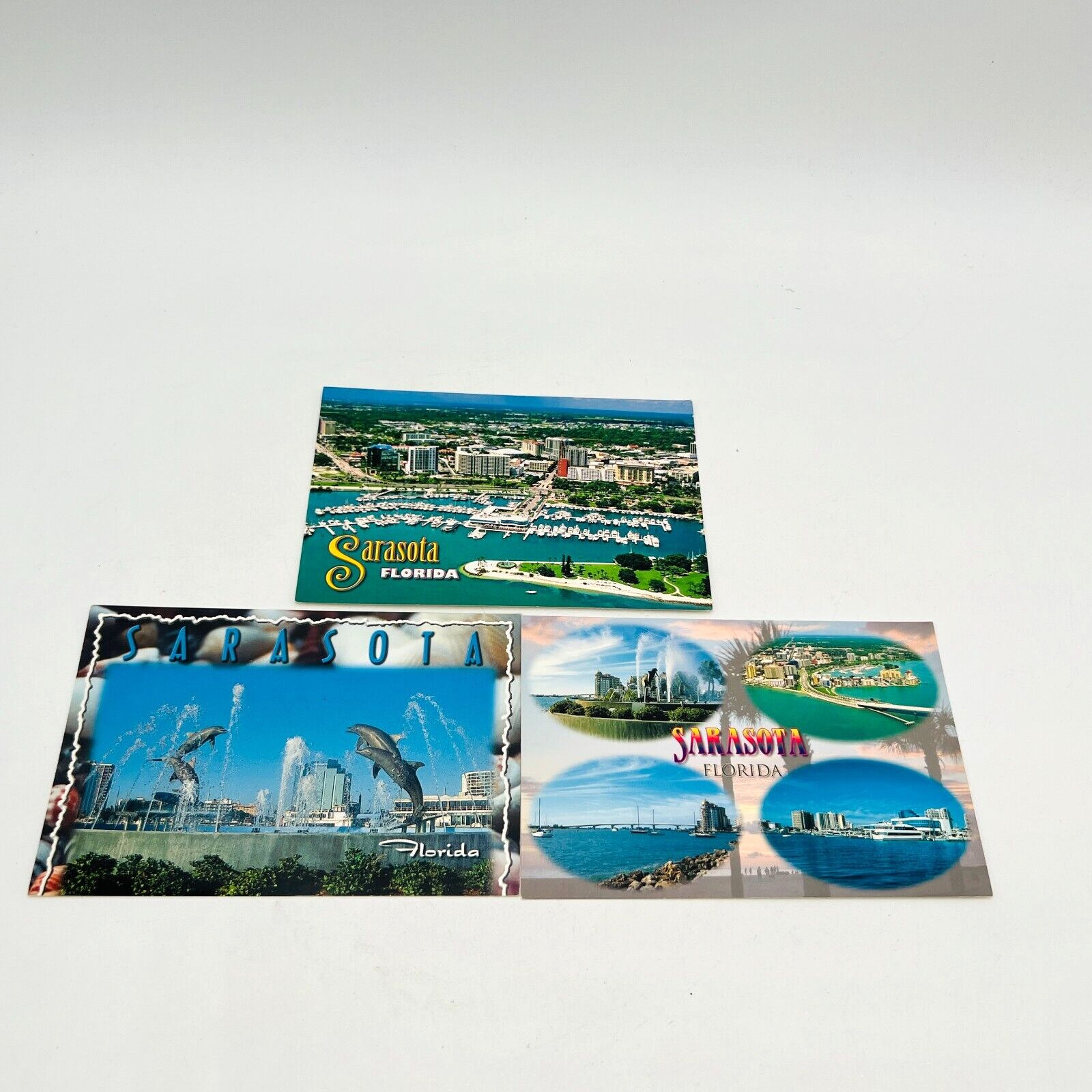 Sarasota Florida vintage post cards lot of 3