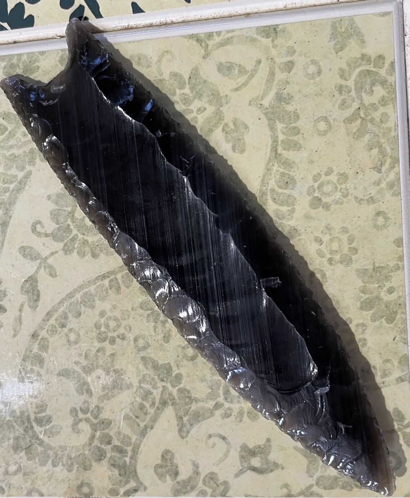 Obsidian Clovis Indian Artifact Arrowhead