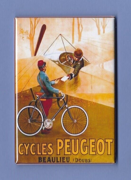BICYCLE ADVERTISEMENT *2X3 FRIDGE MAGNET* VINTAGE ART NOUVEAU BIKE CYCLING PEDAL
