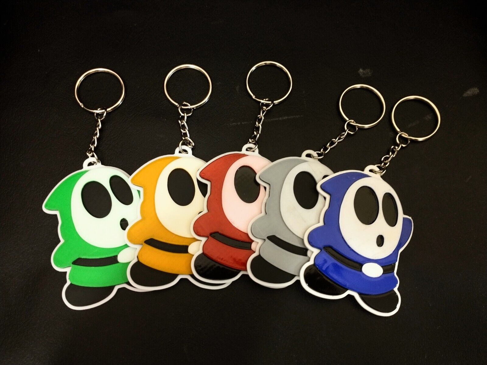 Shy Guy Ghost Keychain from Nintendo Super Mario Games in Multiple Colors