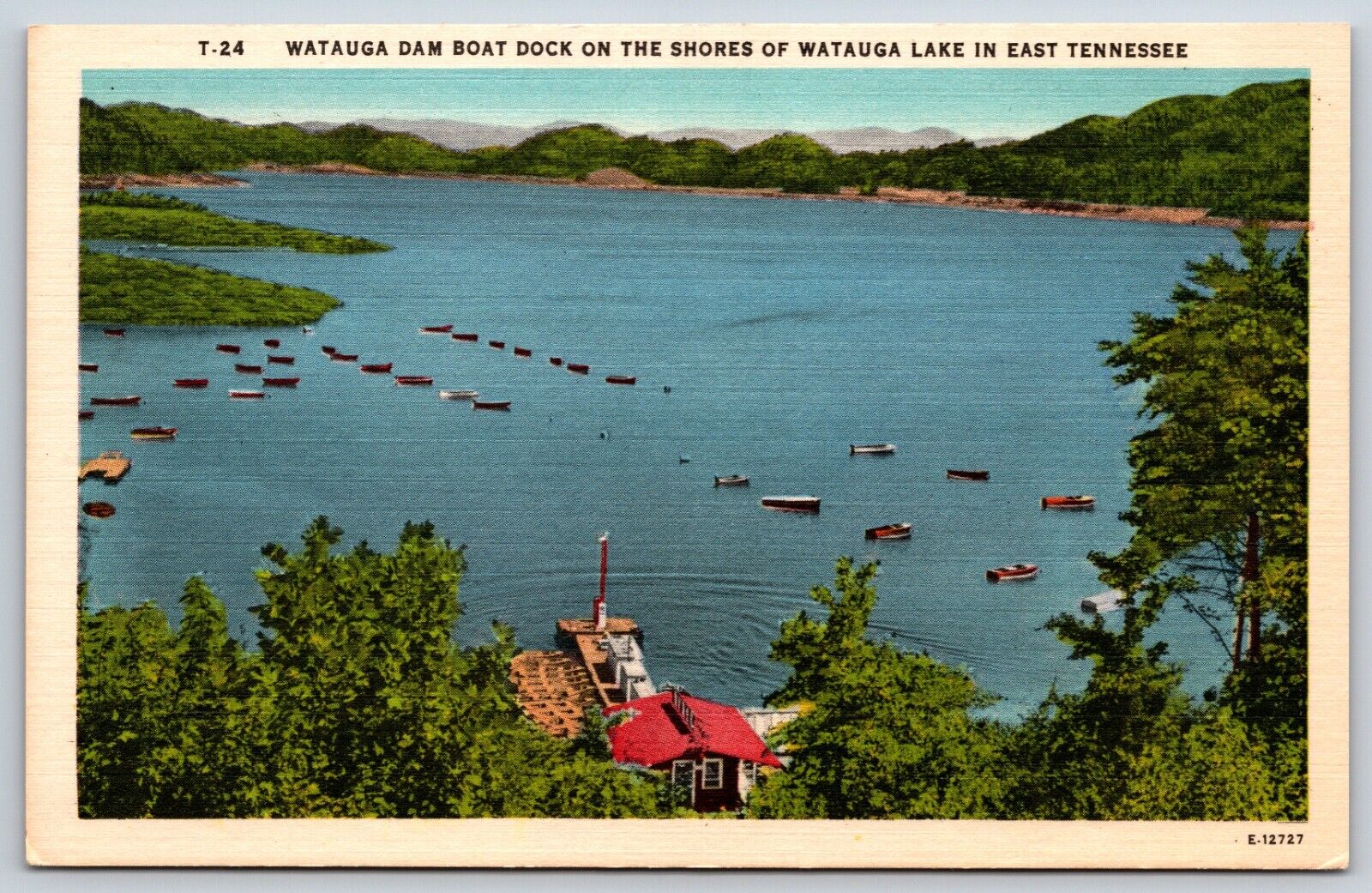 Postcard Watauga Dam Boat Dock On The Shores Of Watauga Lake In East Tennessee