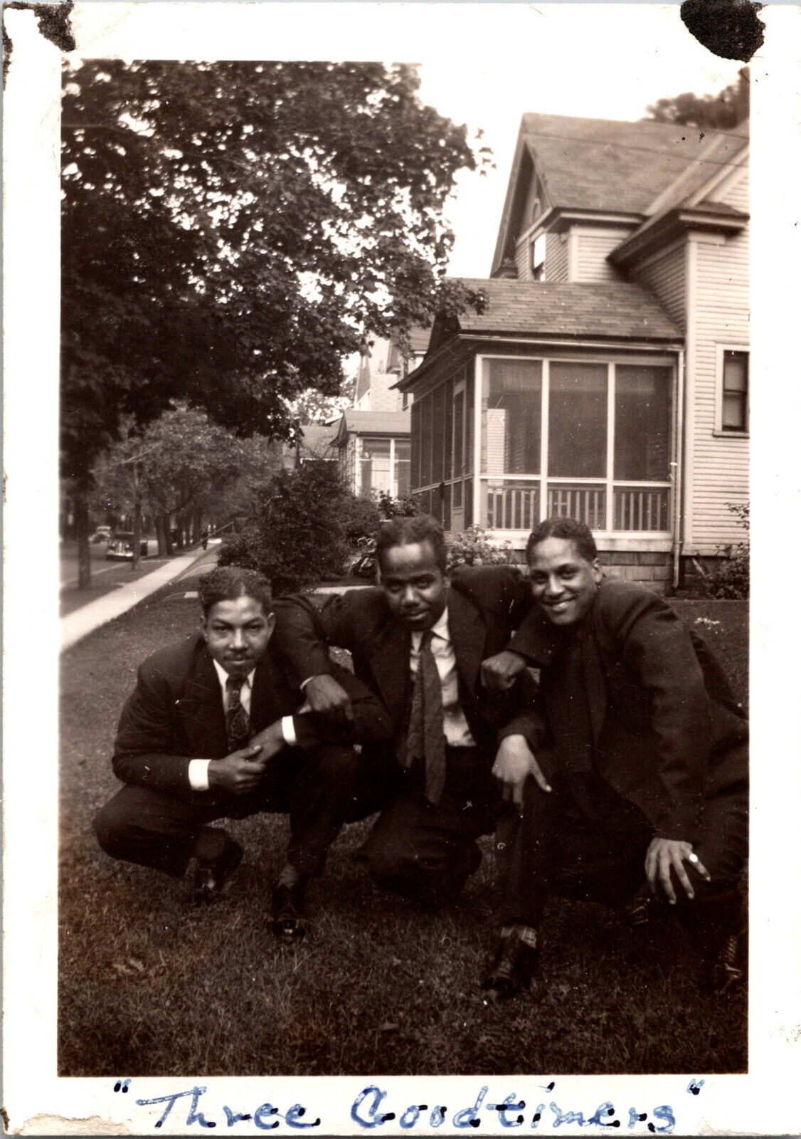 Handsome Dressed Up Black Men African American Black & White Vtg Photo 2\