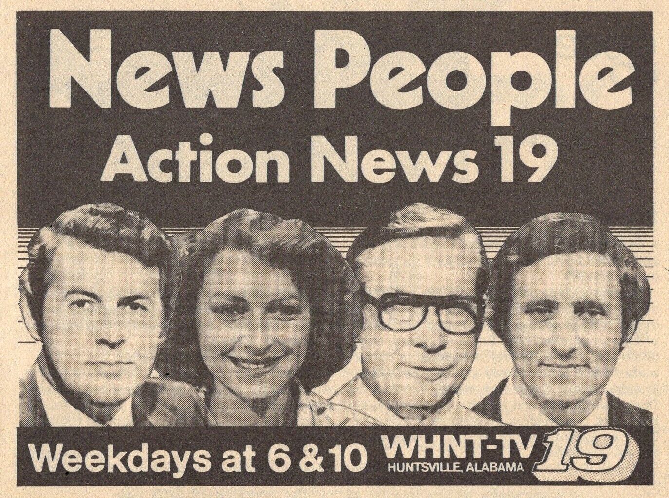 1978 WHNT HUNTSVILLE,ALABAMA TV NEWS AD VERS II ~ H.D. BAGLEY ~  BILL MARKHAM ?