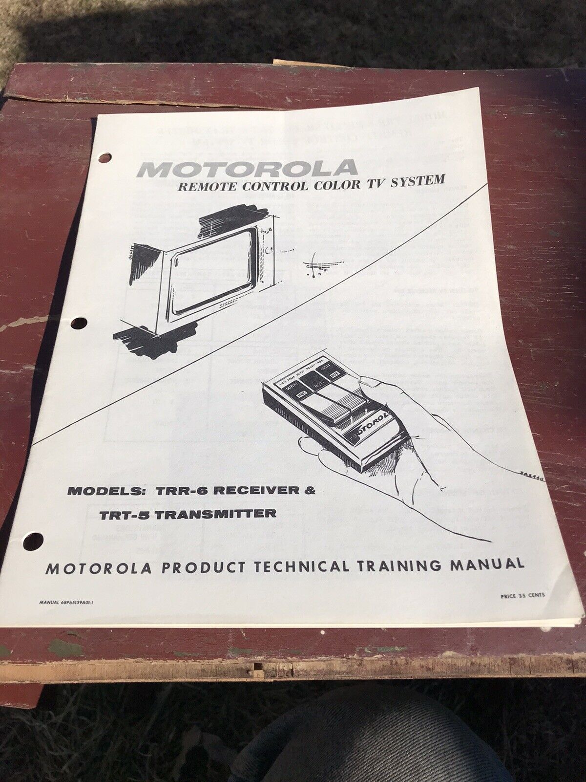 Motorola Training Manual Trr-6 Reciever & TRT-5 Transmitter Vintage 