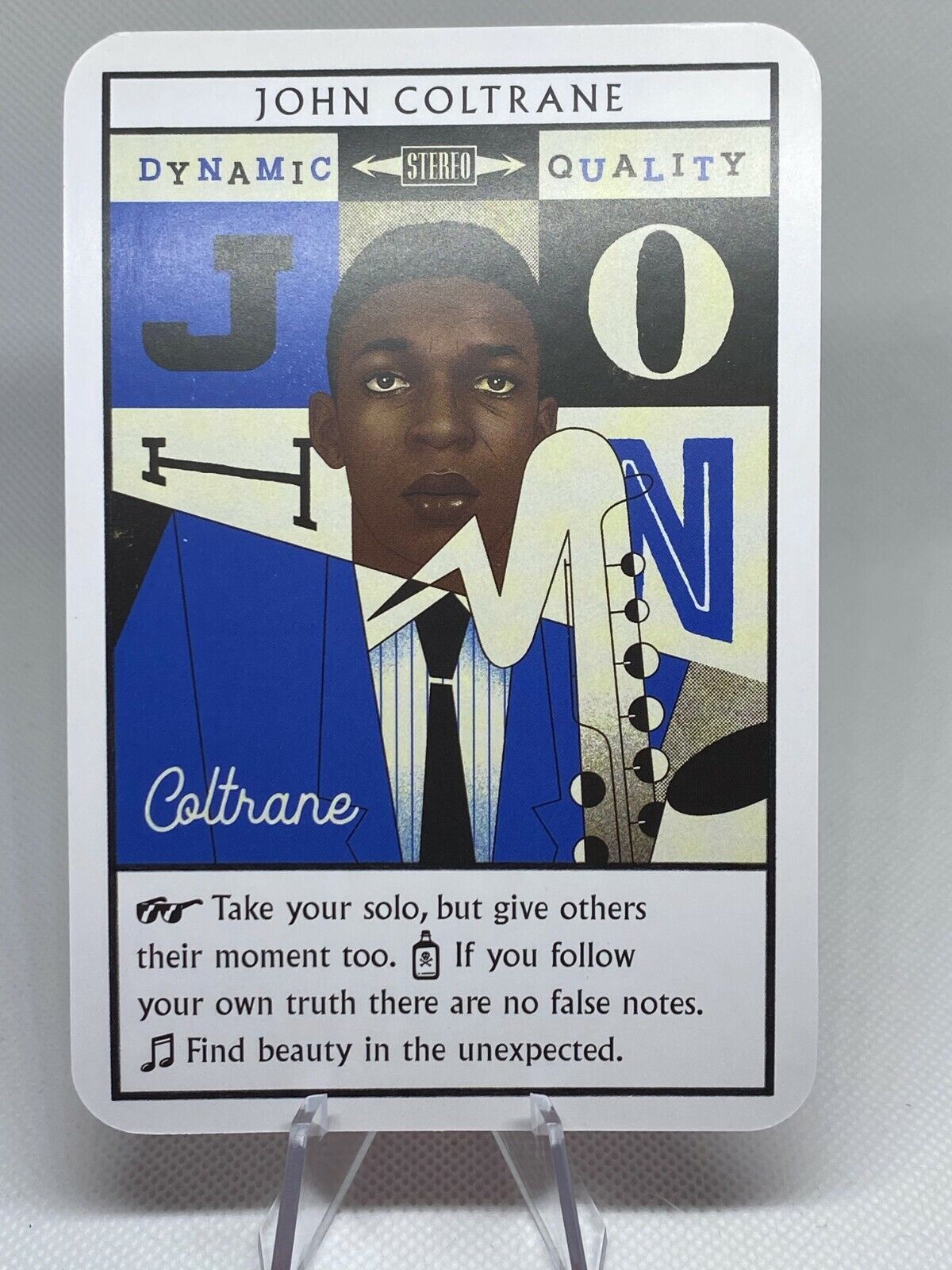 JOHN COLTRANE Music Oracle Words Advice Oversized Tarot / Card 