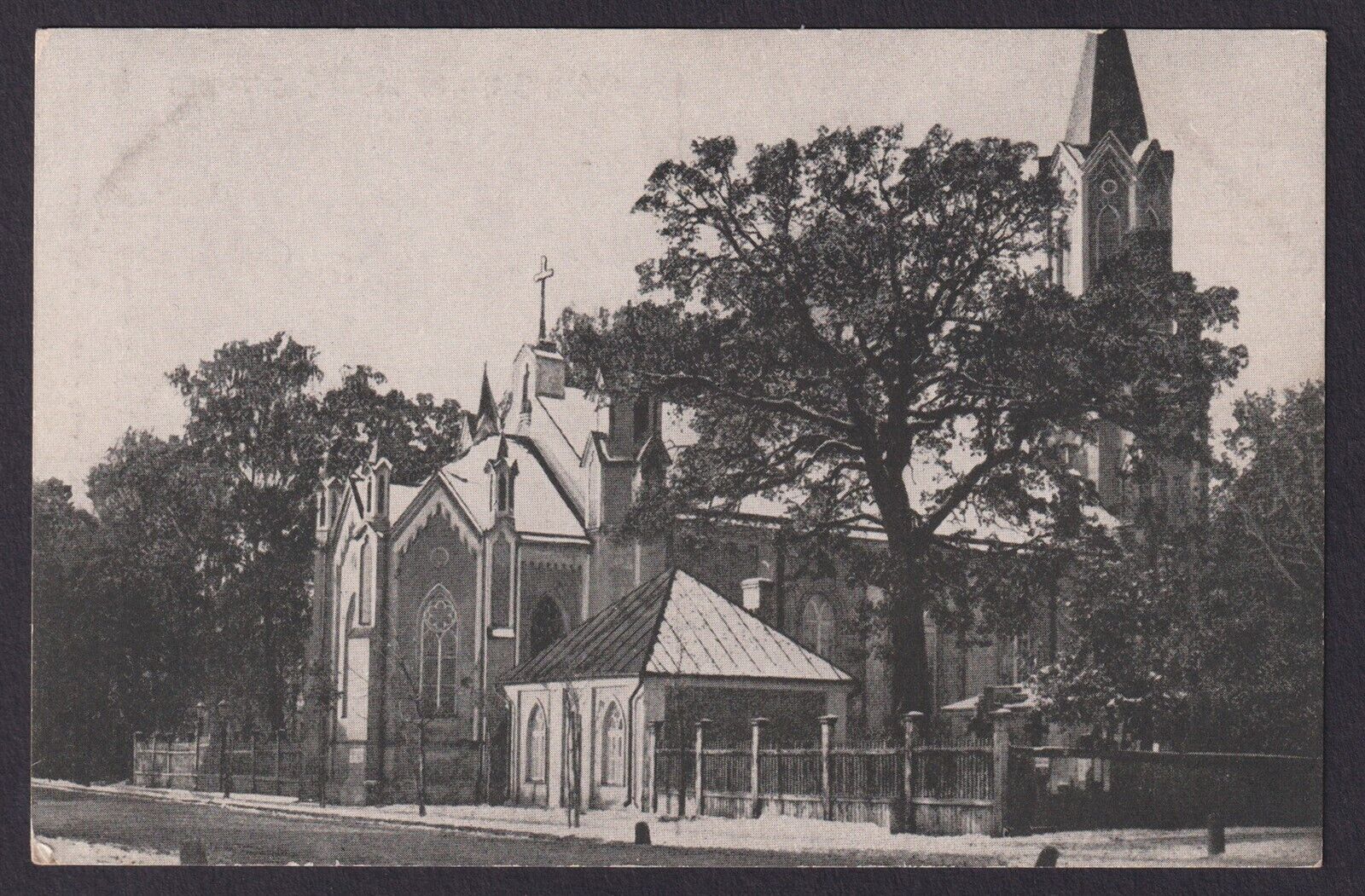 LATVIA, Postcard, Mitau (Jelgava), St. John\'s Church, Red Cross, Unused