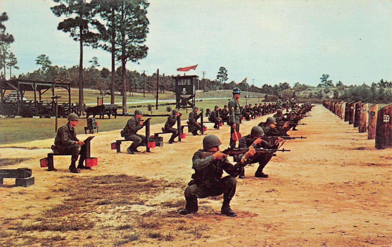 Columbia SC South Carolina Army Base Military Fort Jackson Vtg Postcard A59