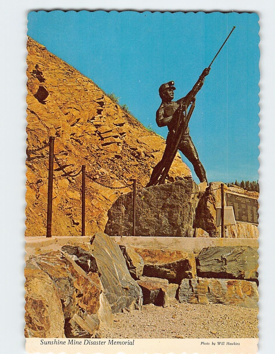 Postcard Sunshine Mine Disaster Memorial Idaho USA