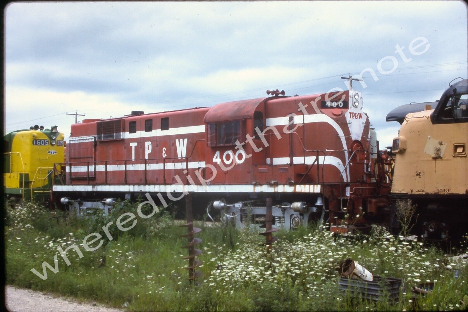 Original Slide Illinois Railway Museum TPW 400 Alco RS11 Union ILL 8-89