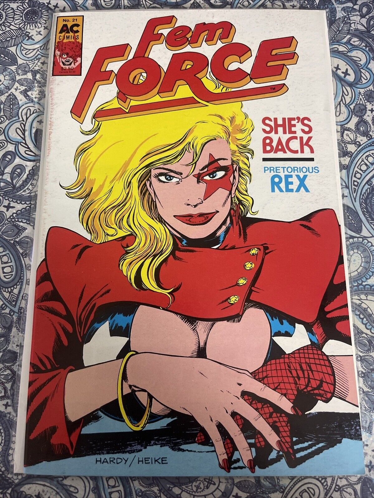 FEMFORCE #21 NORMAN HARDY PRETORIOUS REX 1989 ac comics bad girl bill black