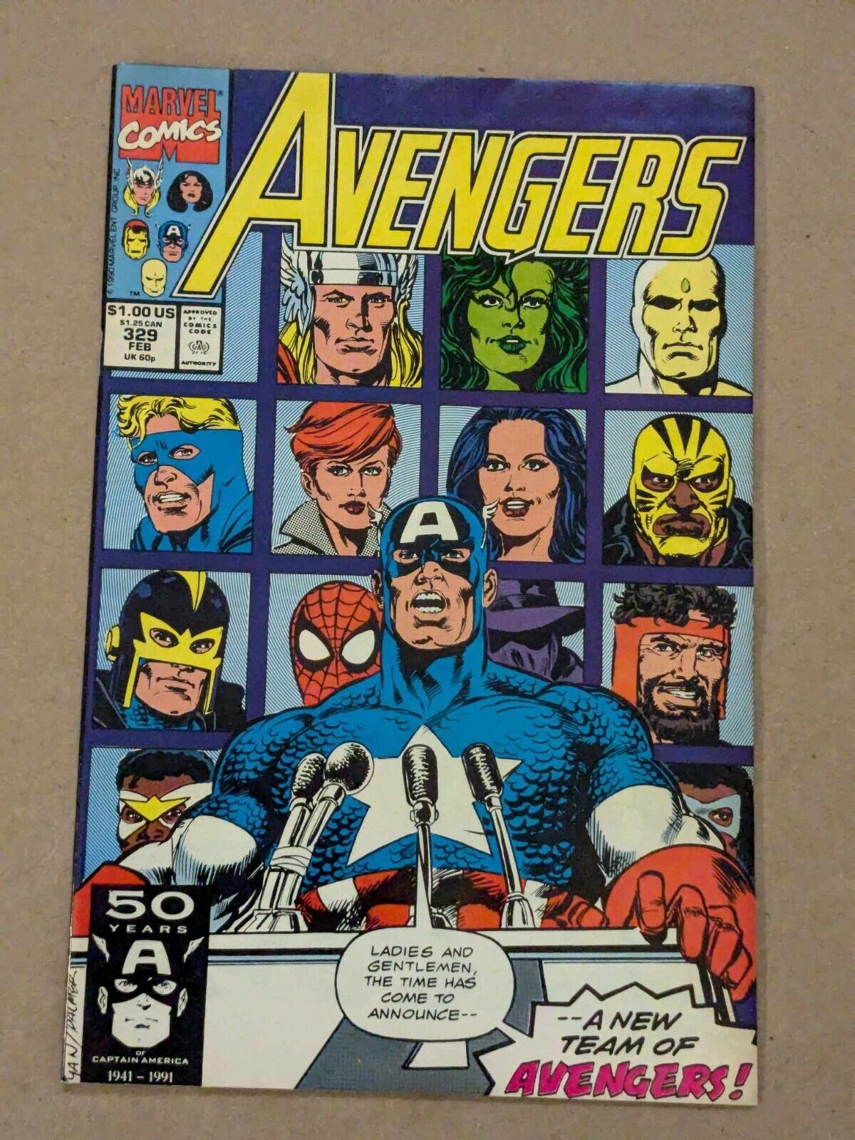 The Avengers #329 Marvel Comics 1991