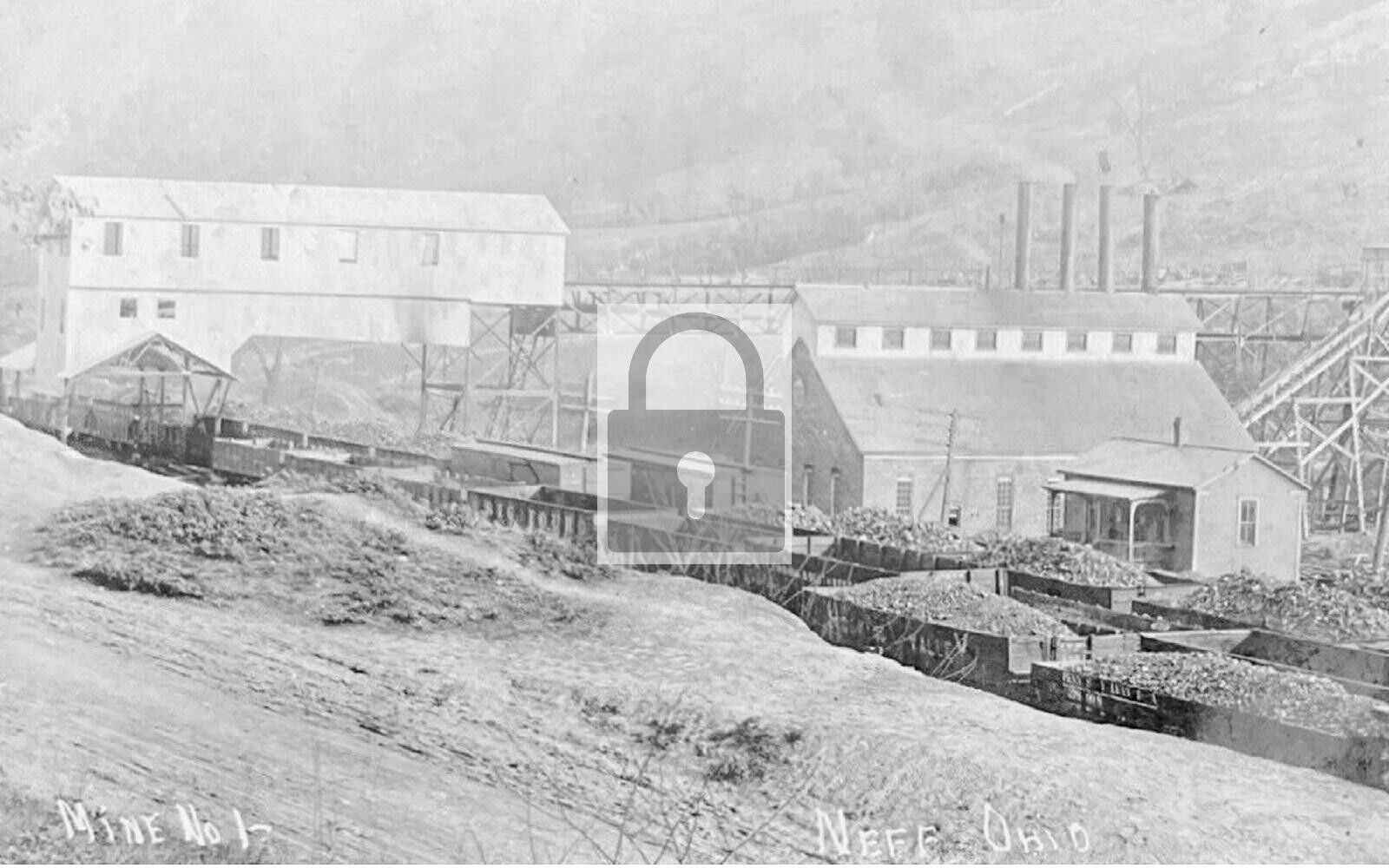 Neff Ohio OH Postcard Coal Mine Reprint Postcard