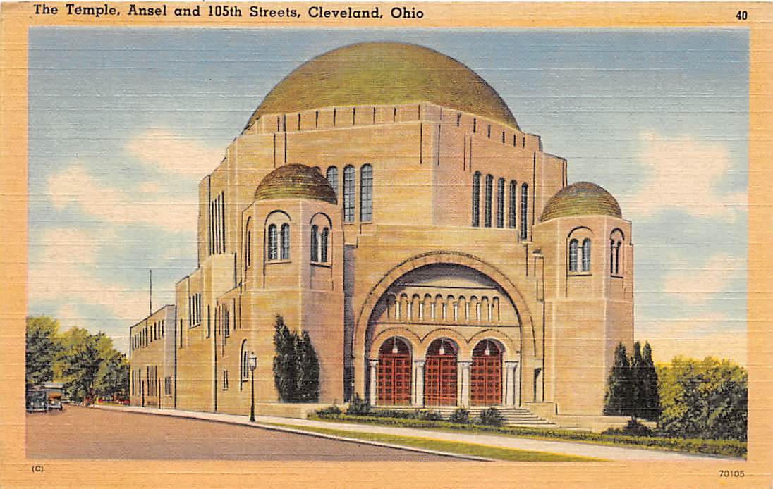 CLEVELAND, OHIO ~ SYNAGOGUE AT ANSEL & 105TH STREETS, JUDAICA ~ c. 1930\'s