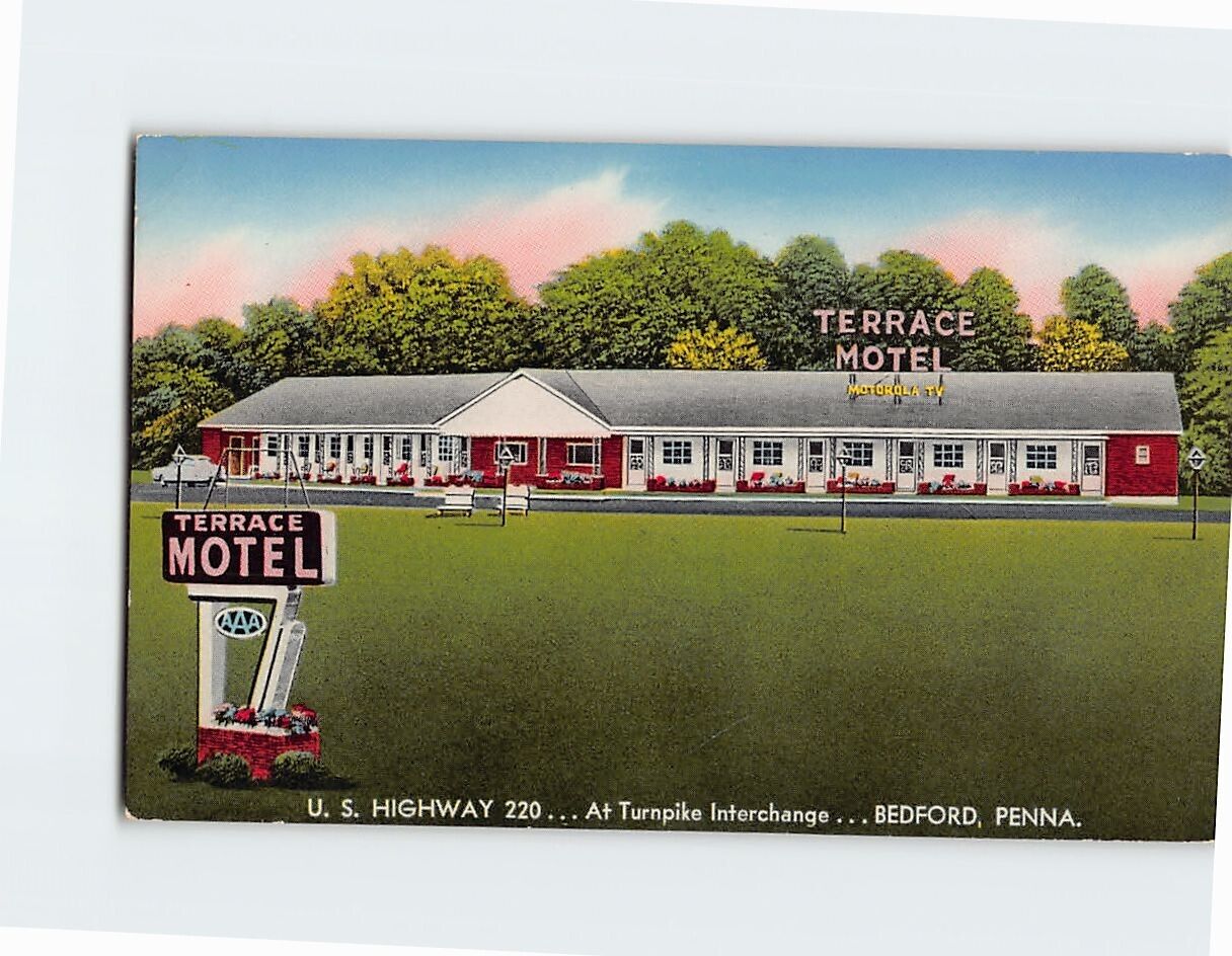Postcard Terrace Motel Bedford Pennsylvania USA