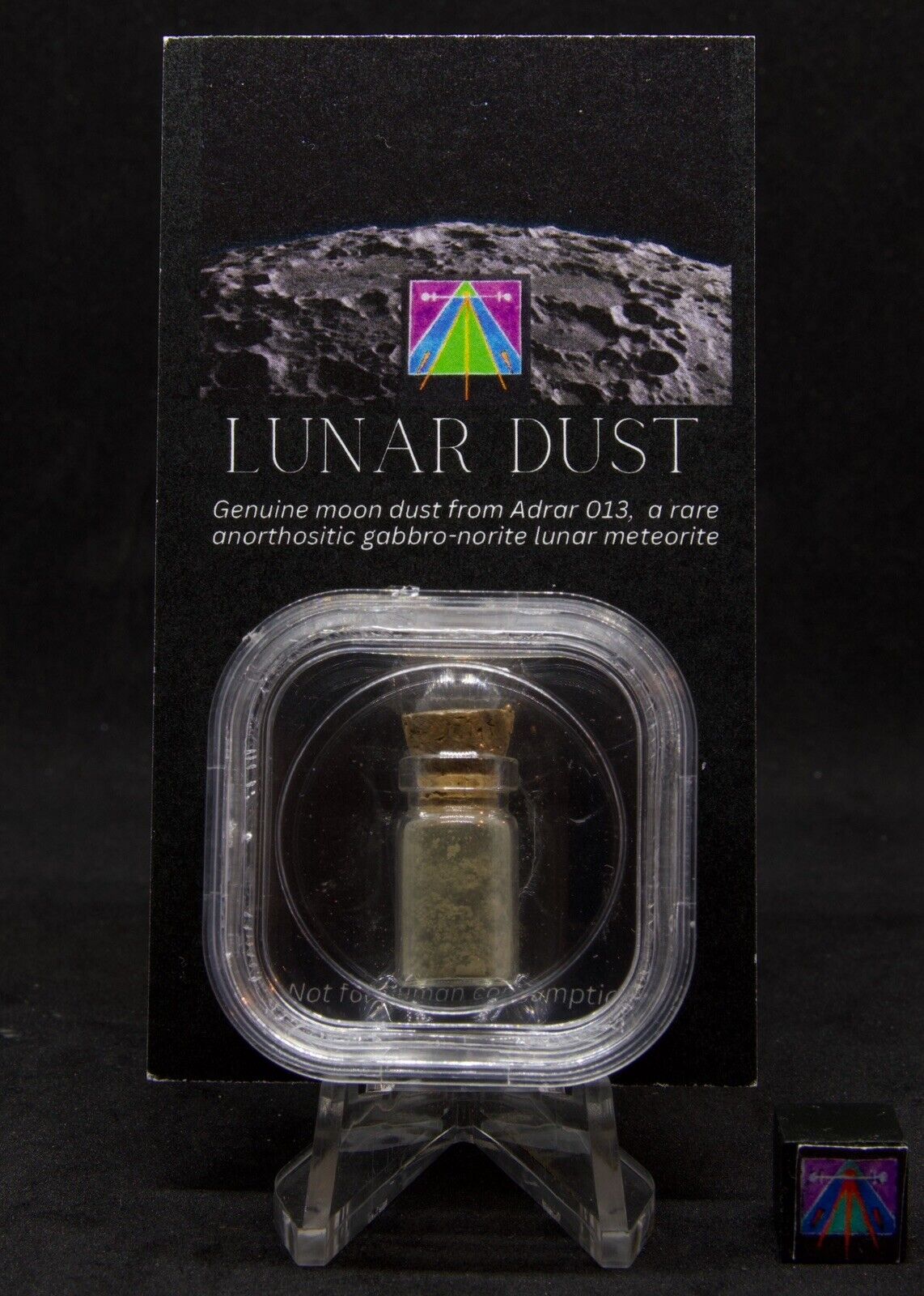 Genuine Rare MOON DUST From Lunar Meteorite Adrar 013 - A Unique Gift Idea