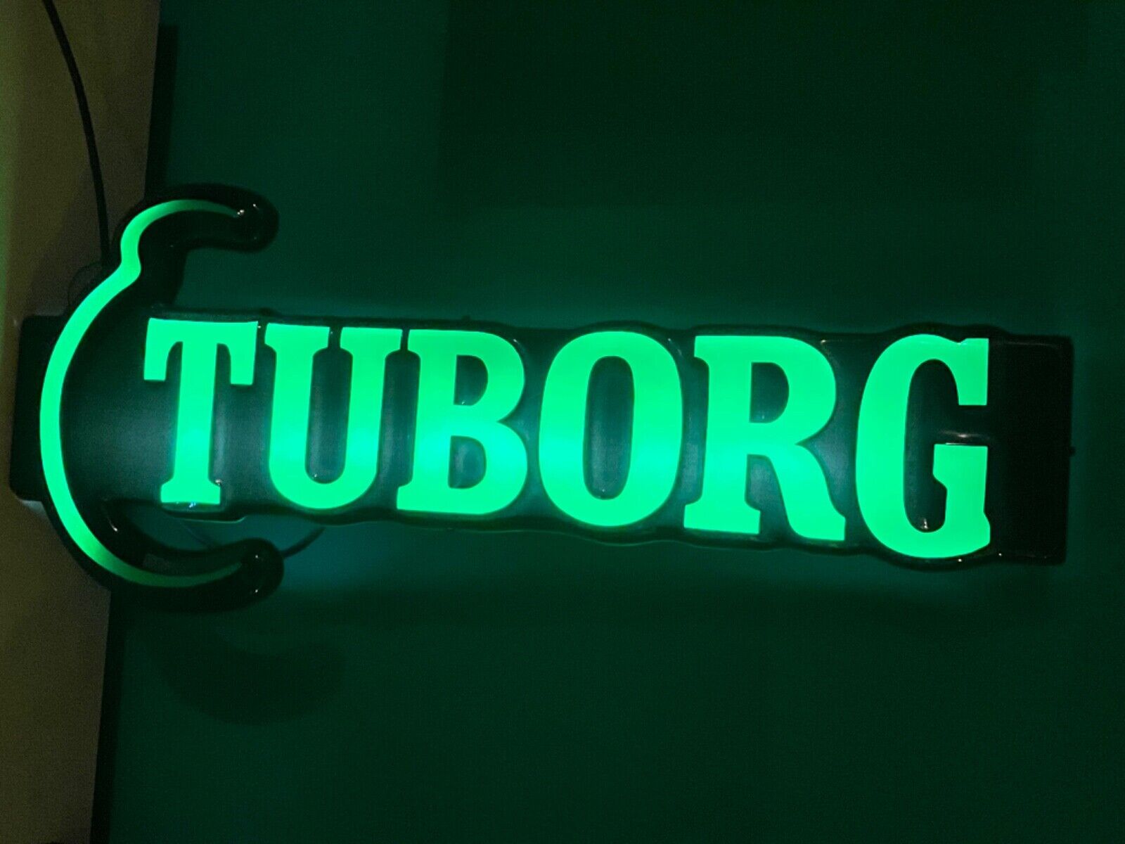 VINTAGE TUBORG ADVERTISING WALL LIGHT SIGN