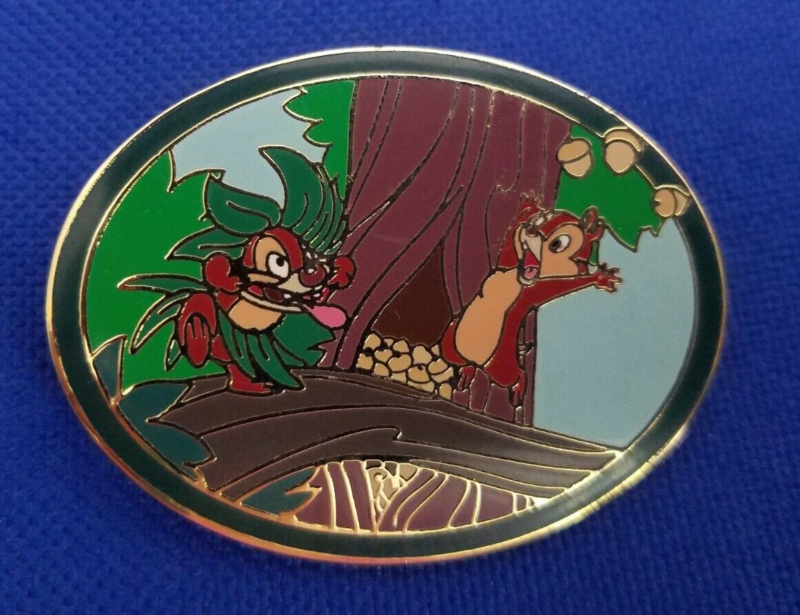 Disney Auctions LE Pin Dale Scaring Chip Costume in Tree Acorns