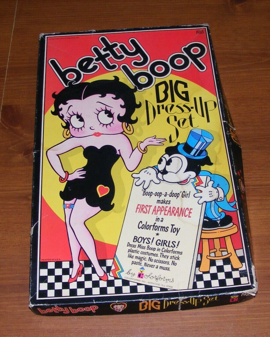 Vintage Colorforms BETTY BOOP BIG Dress-Up Set in Box