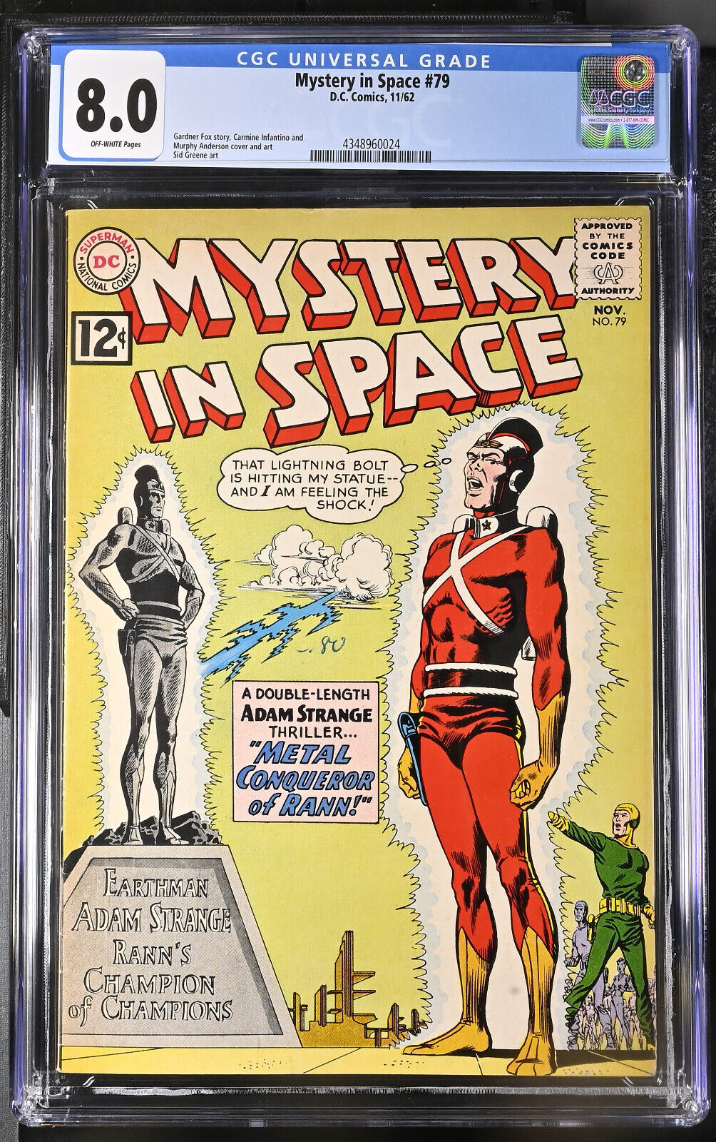 Mystery in Space #79 CGC 8.0 (DC 1962) Adam Strange New slab