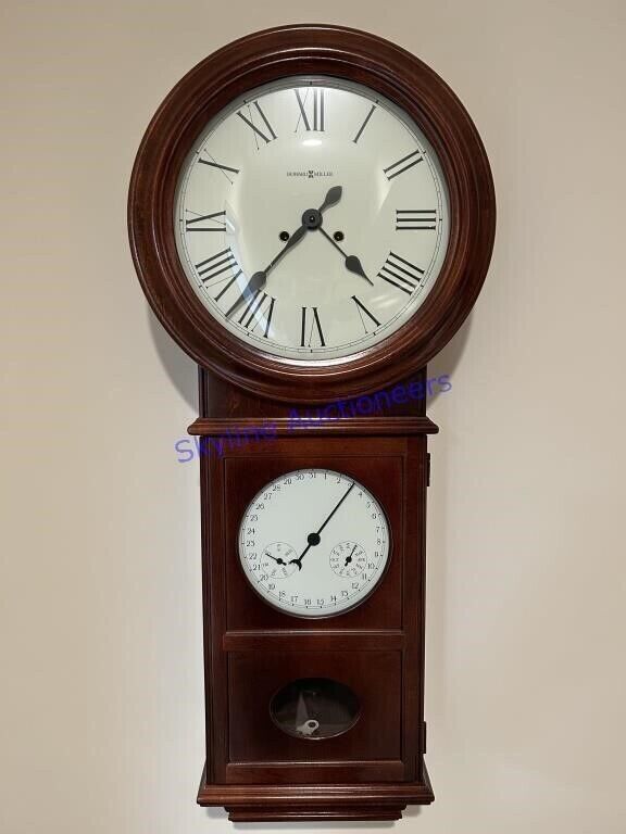 Vintage Howard Miller Lawyer 620-248 Wall Clock Windsor Cherry 