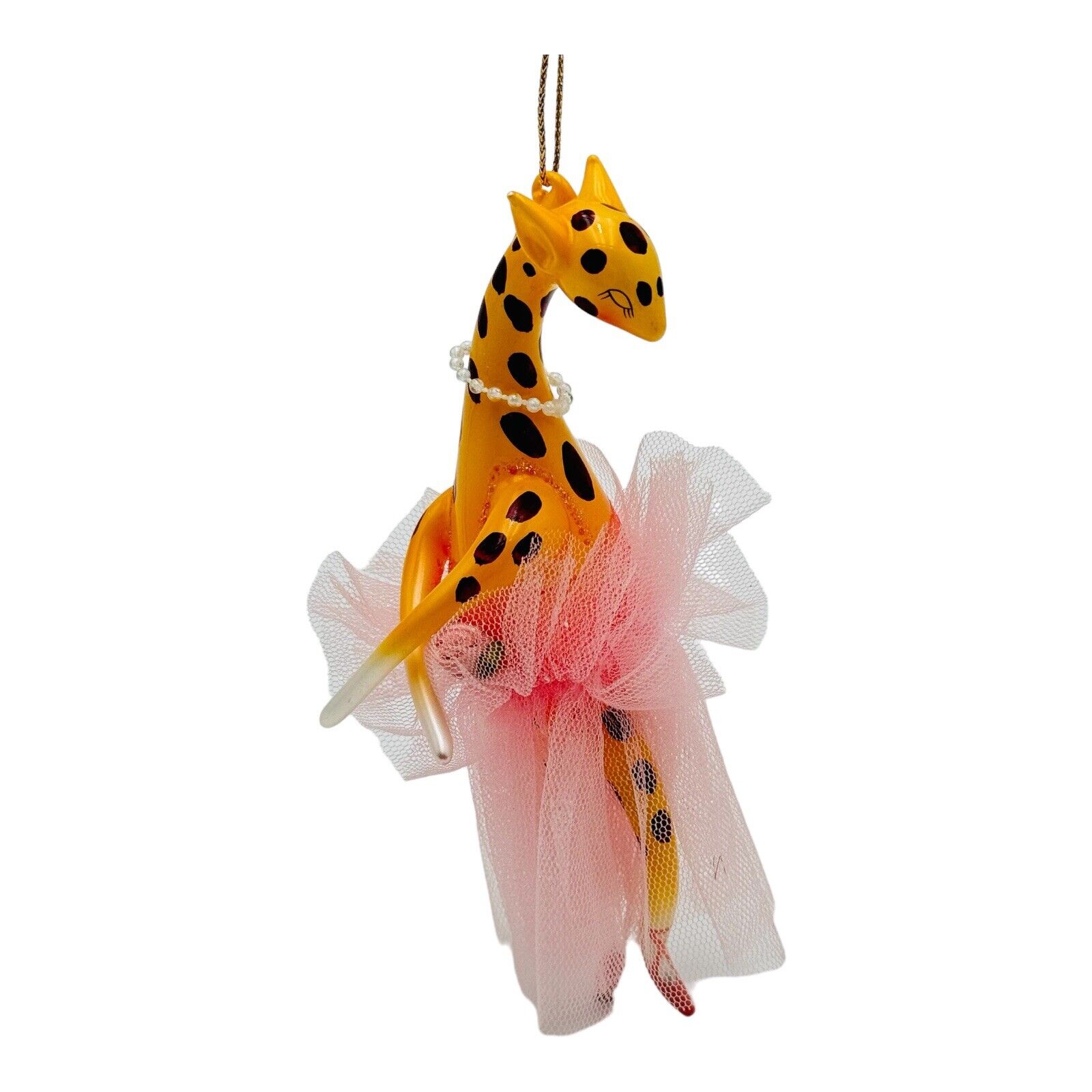 Giraffe In Pink Tutu Italian Glass Ornament  7