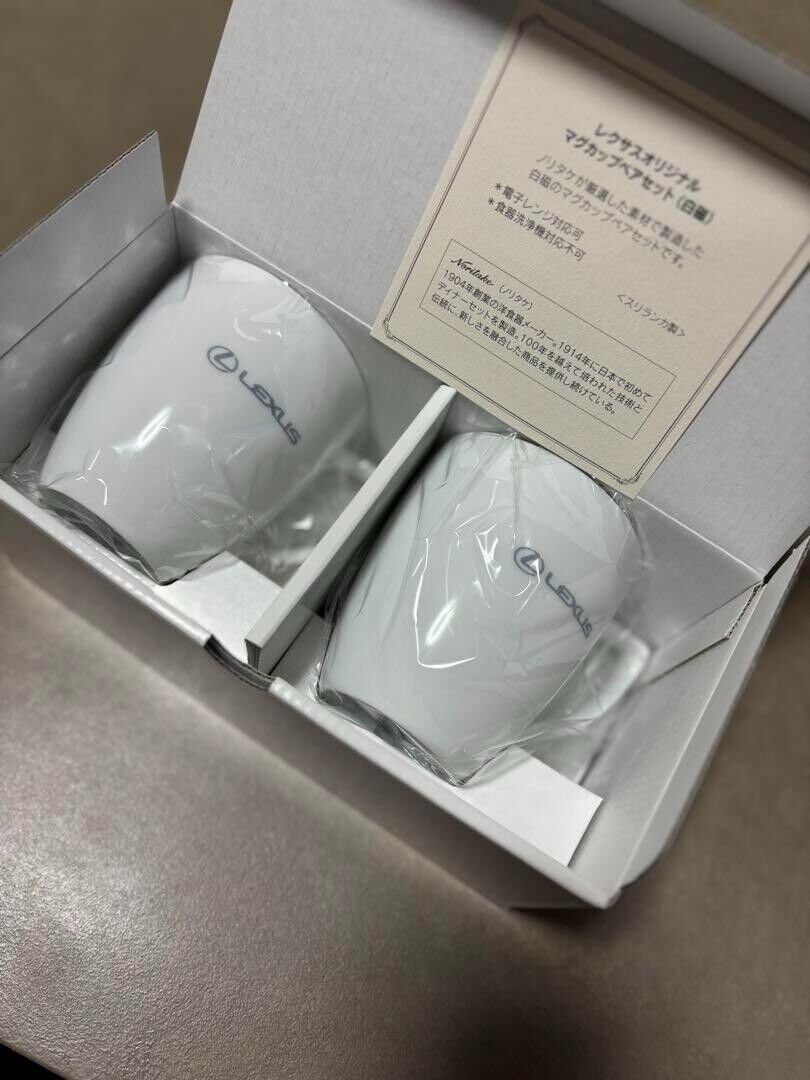 LEXUS x Noritake Mug Cup Pair Set White Porcelain Original Limited JP 2024 New
