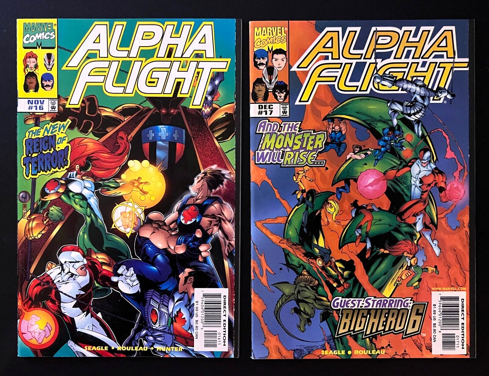 *Alpha Flight* #16, 17 Hi-Grade 1st Big Hero 6 Appearance Marvel Comics 1998