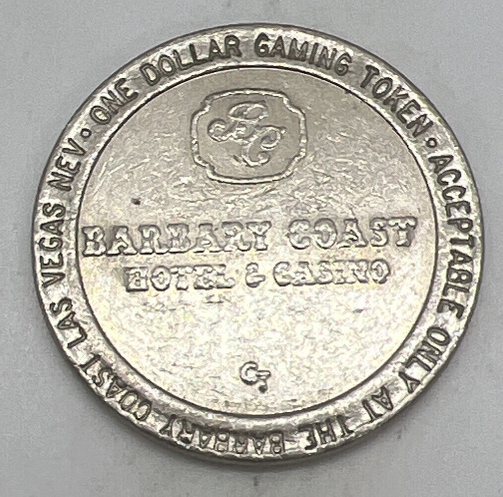 Barbary Coast Hotel Casino Las Vegas NV $1 Slot Gaming Token 1989