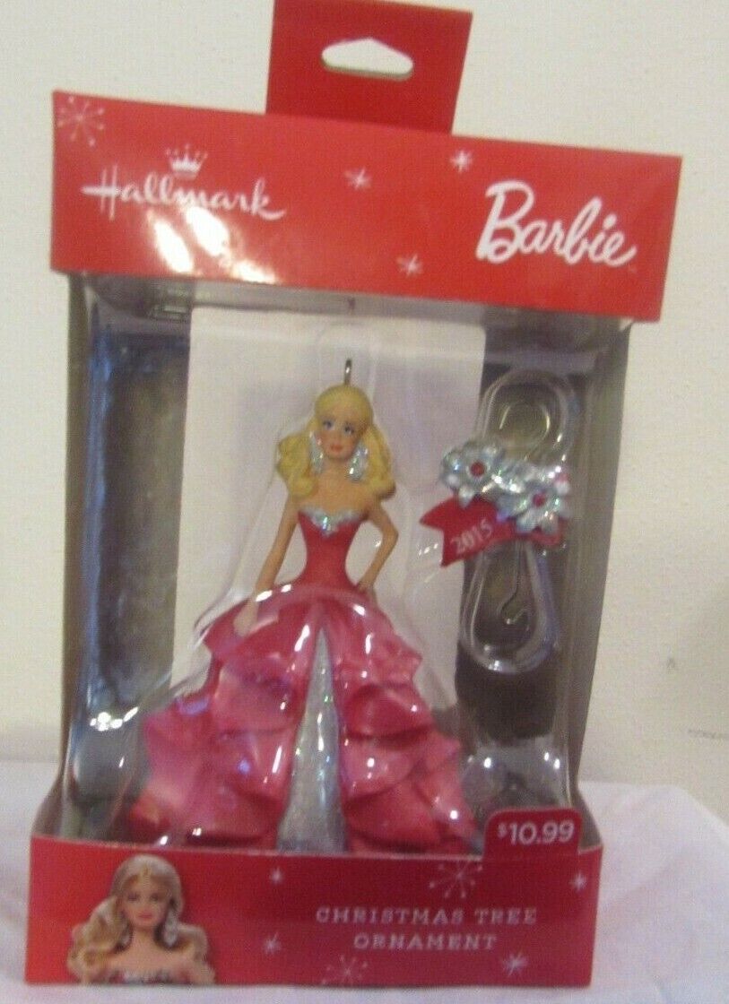 Hallmark 2015 Holiday Barbie Tree Ornament - Red Evening Gown Barbie NIB