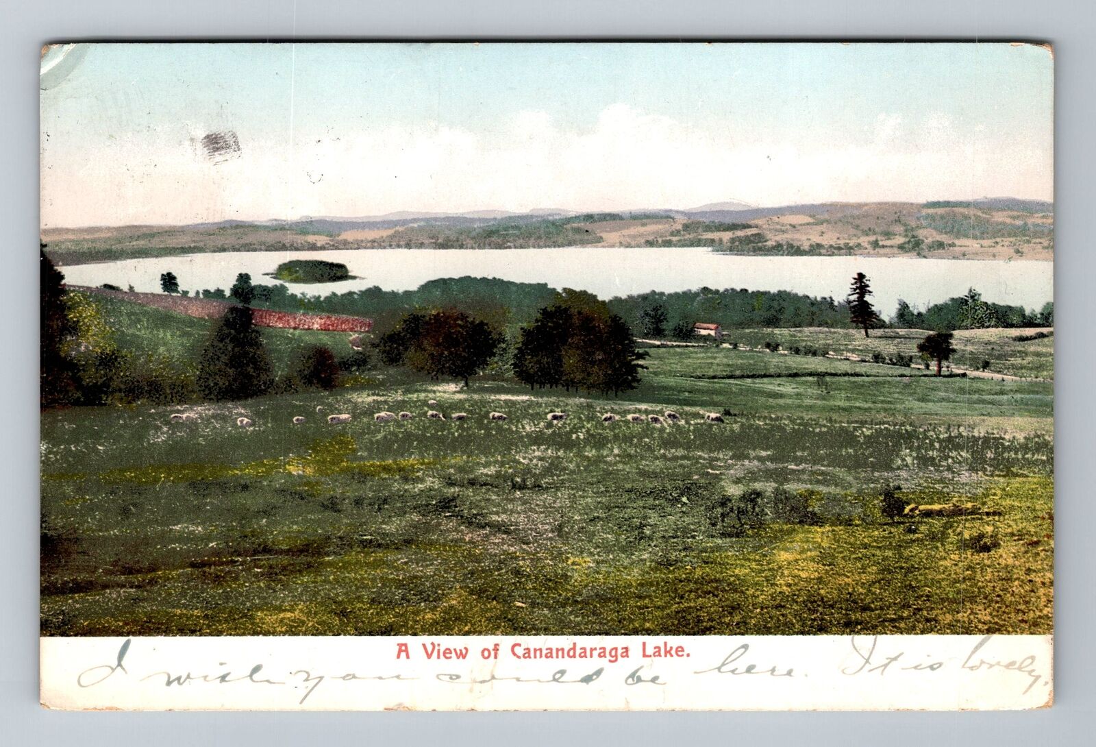 NY-New York A View Canandaraga Lake, c1910, Vintage Postcard