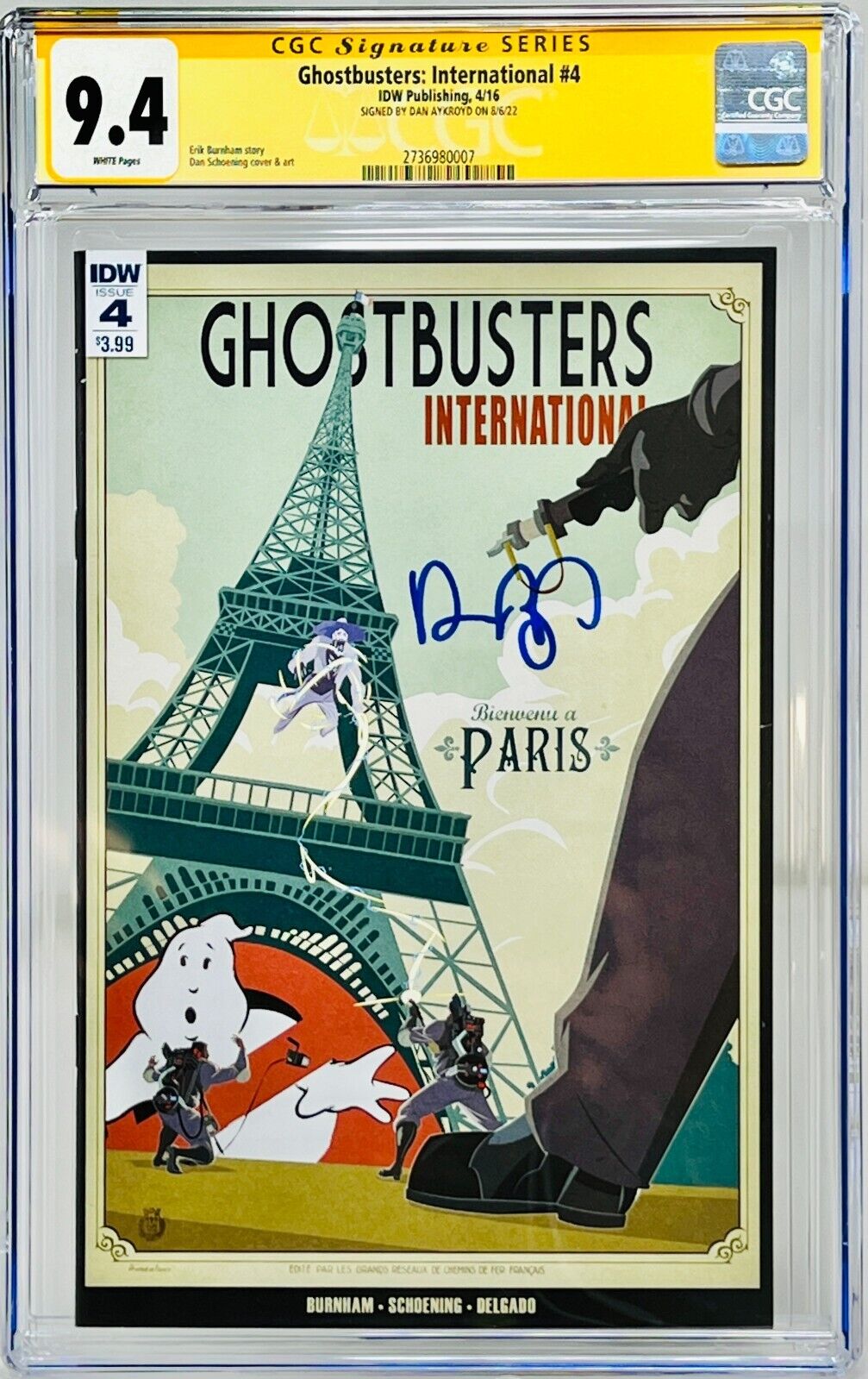 Dan Aykroyd Signed CGC Signature Series Graded 9.4 Ghostbusters International #4