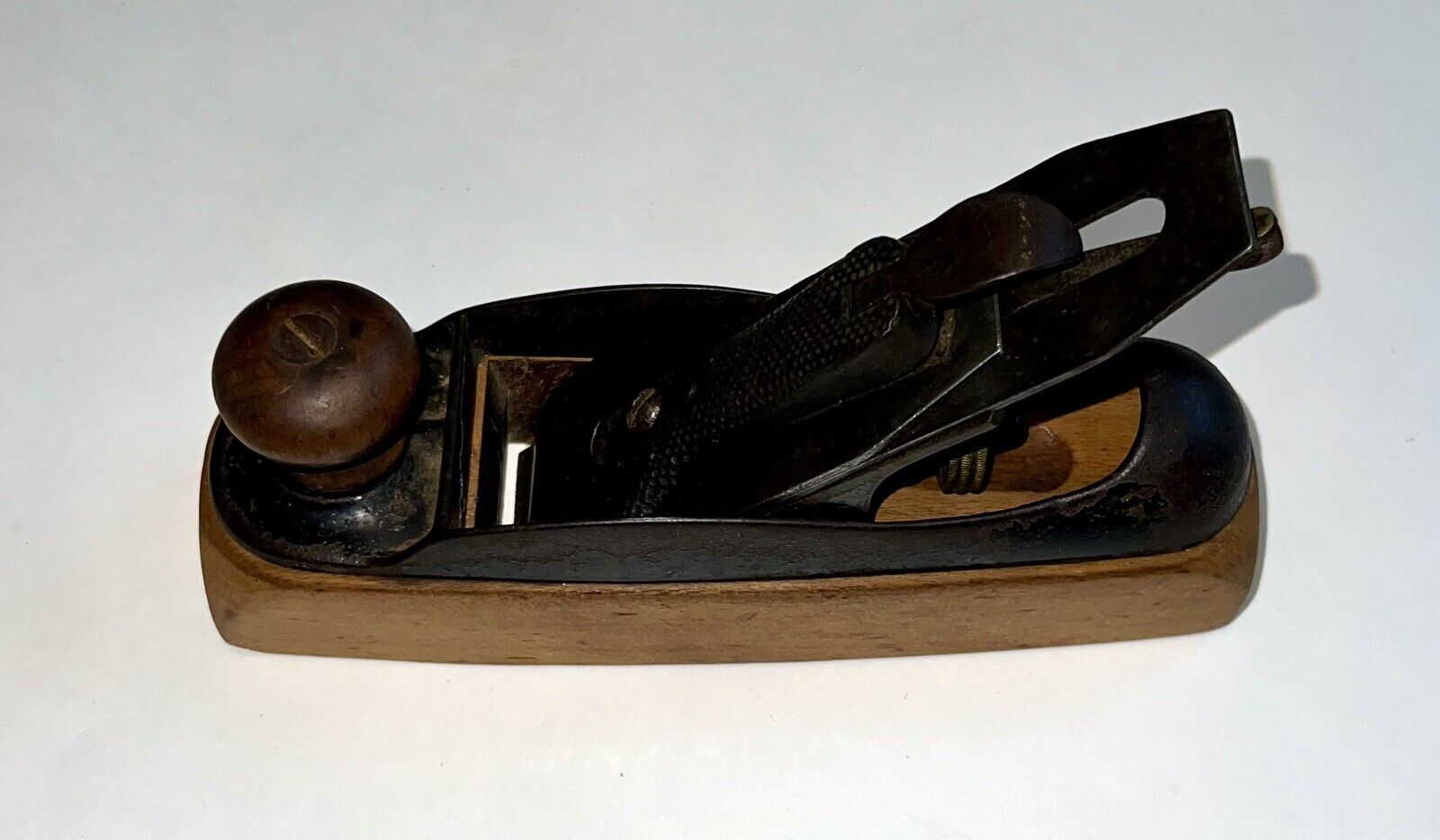 Early Vintage Stanley Rule & Level Co Transitional Plane Wood Bottom Tool