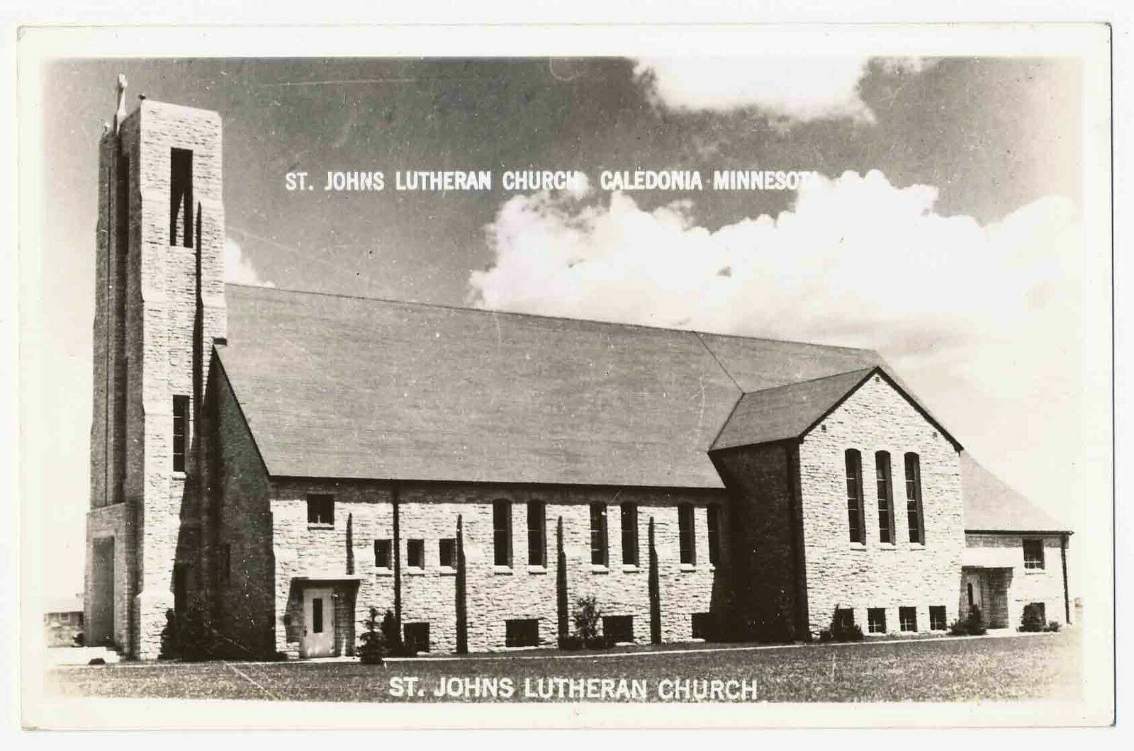 St. John\'s Lutheran Church, Caledonia, Minnesota RPPC