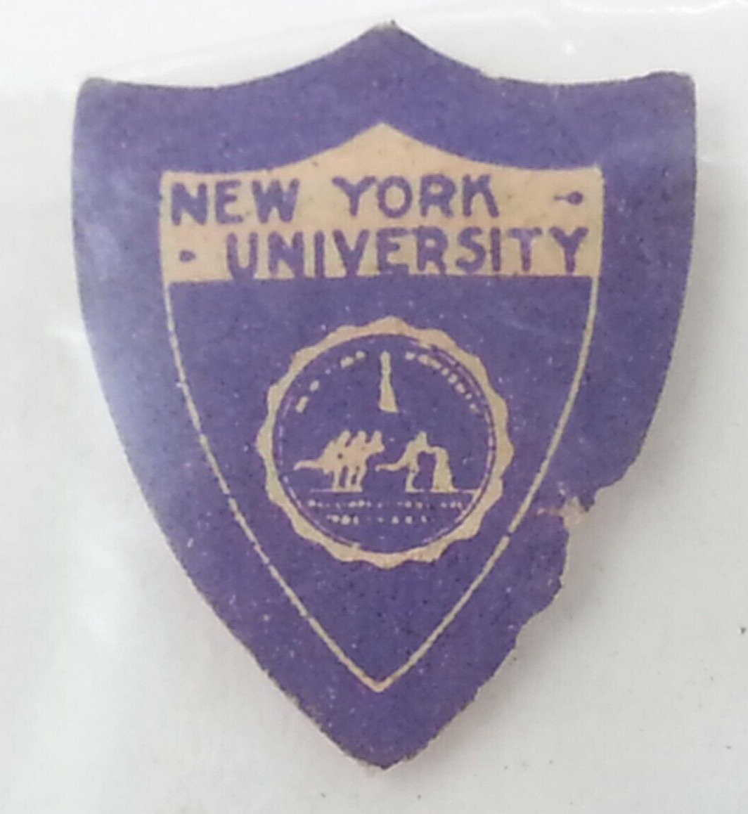 Vintage Small  New York University Label Sticker Luggage NYU New York City NYC