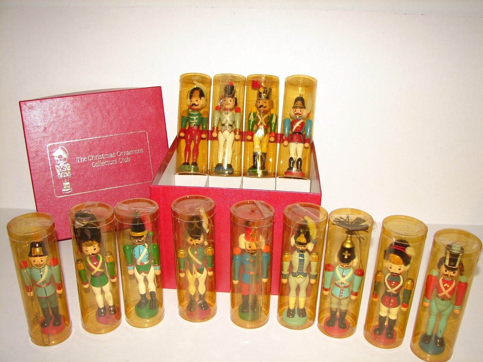 Vintage Christmas Ornaments Collectors Club Nutcracker Boxed Set of 13 Rare