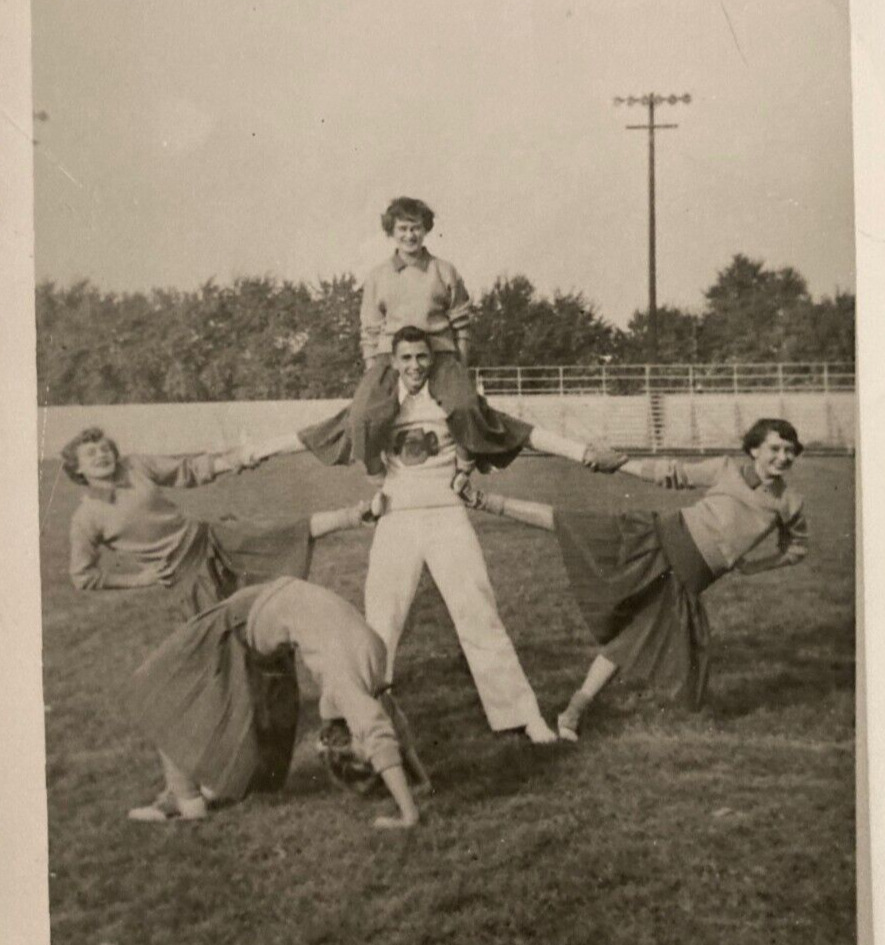 Lot~25+ Vintage Black & White Photos~People Goofing Off~Guy & Gal Cheerleaders+